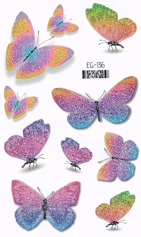  Washable tattoo shiny for children fish fish marine