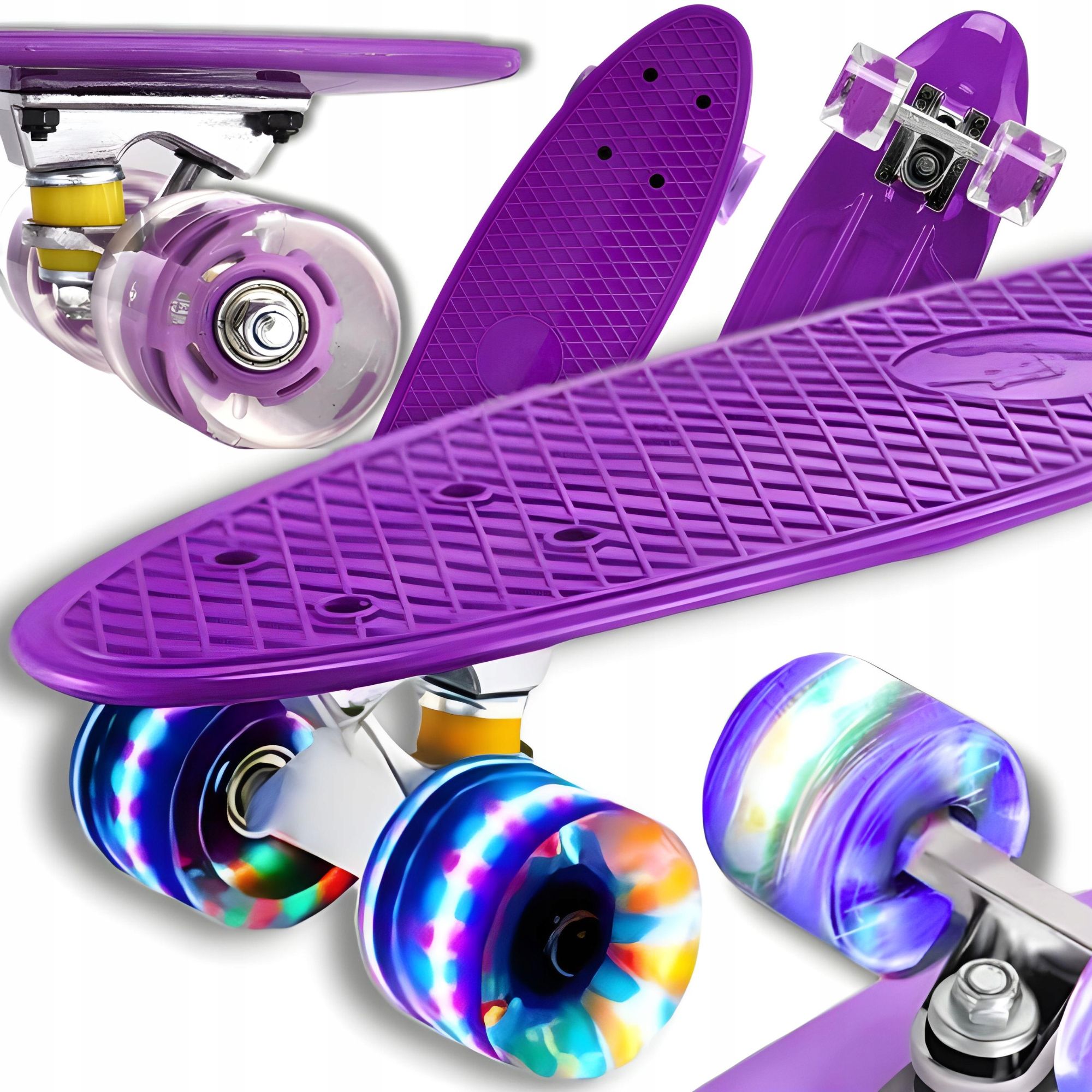  Skateboard led kola rada fishboard rgb dárek pro děti barvy