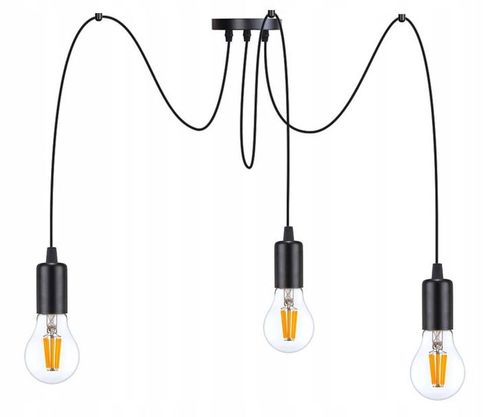 Pendant ceiling light zawijana loft style 2xe27 white for the living room kitchens