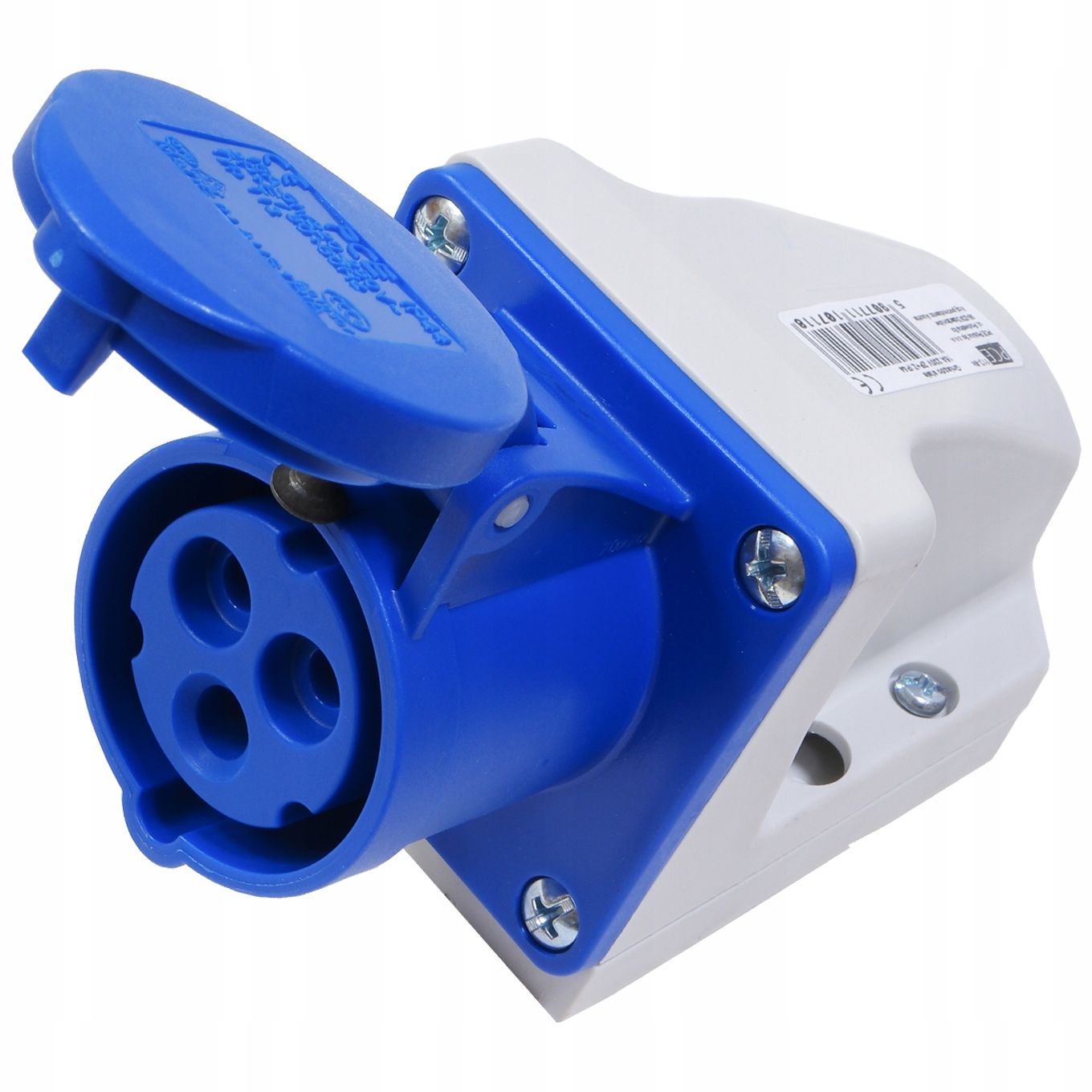  Taisns spraudnis 16a z/u uni-schuko melna krāsa wt-40
