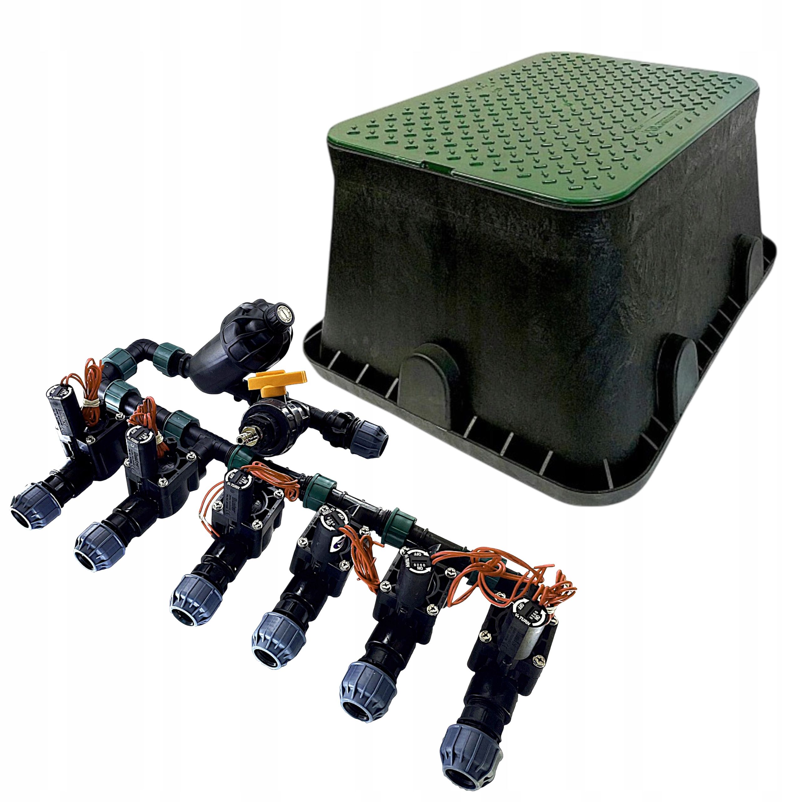  Set automatic irrigation garden 4 sections 12 sprinklers + box
