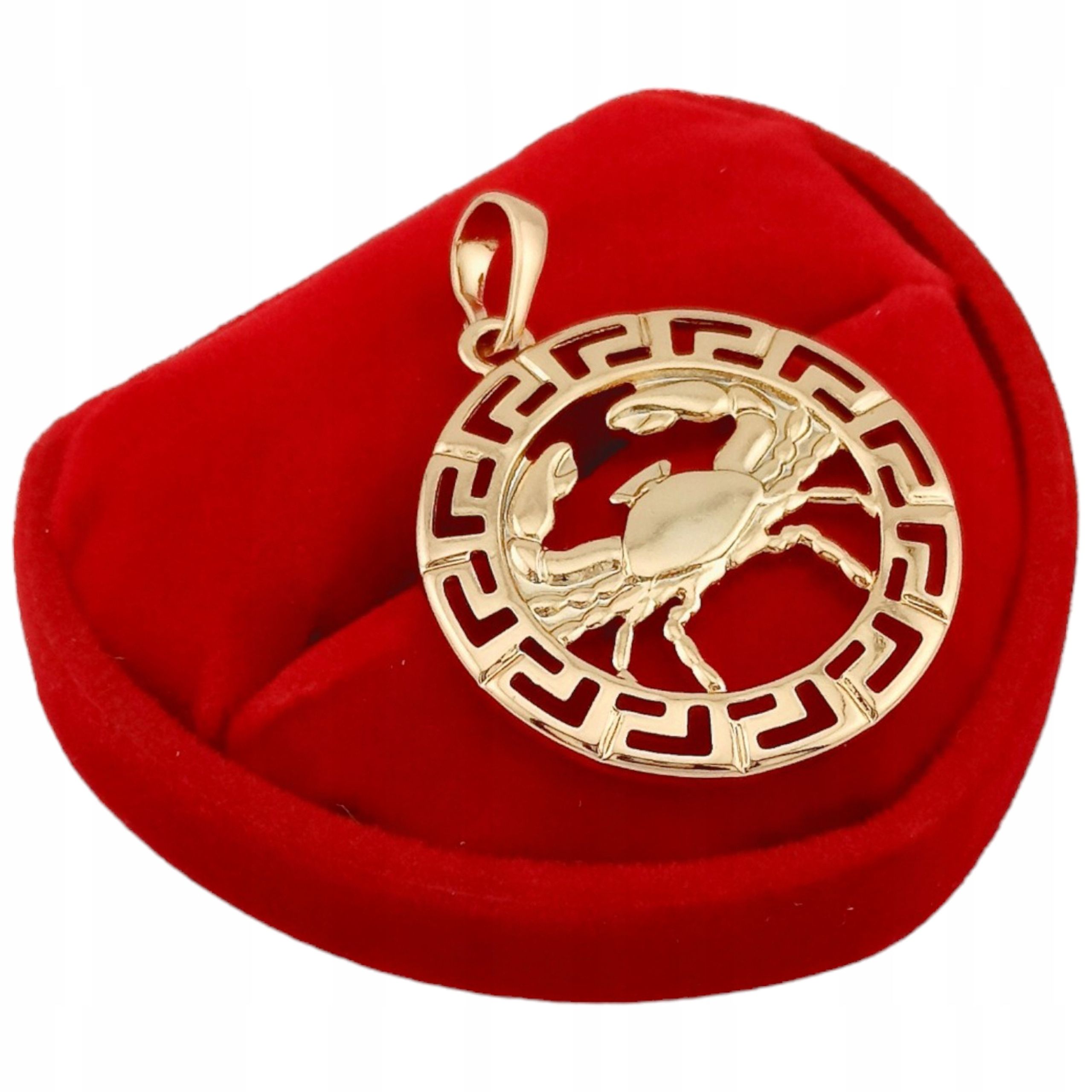  Goldanhänger sternzeichen skorpion elegant griechisch kreis vergoldet 18k