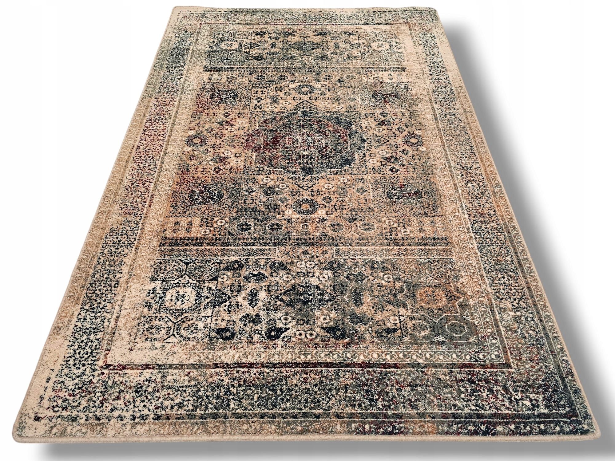  Koberec omega mamluk dywilan 200x300 krém východná 100% vlna rozeta béžový