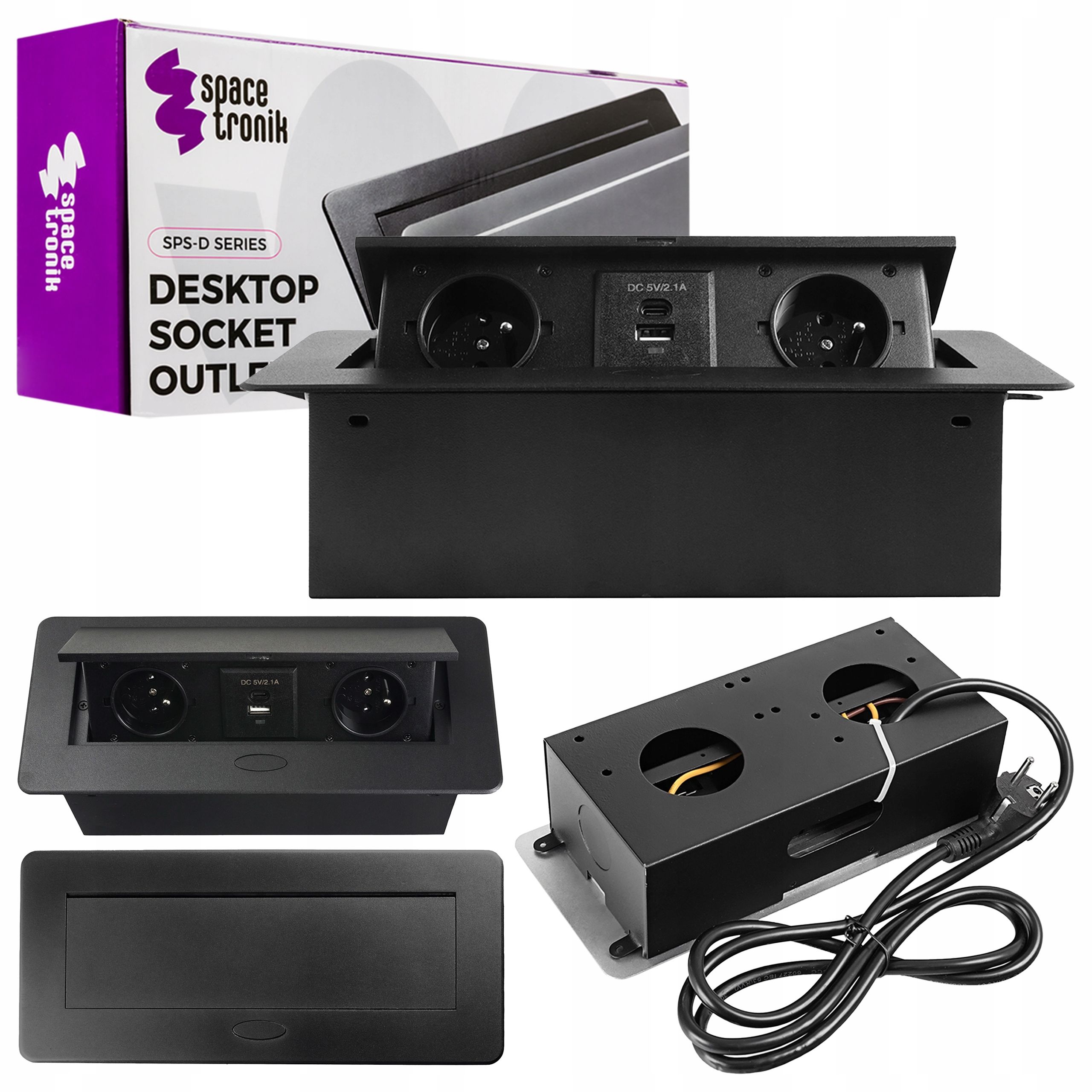  Steckdose auf der tischplatte versteckt zur tischplatte küche raumfahrt zugelassen 2x230v usb