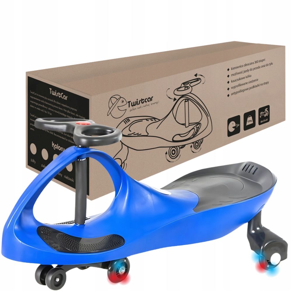  Roller twistcar lastele helendav kummist rattad led