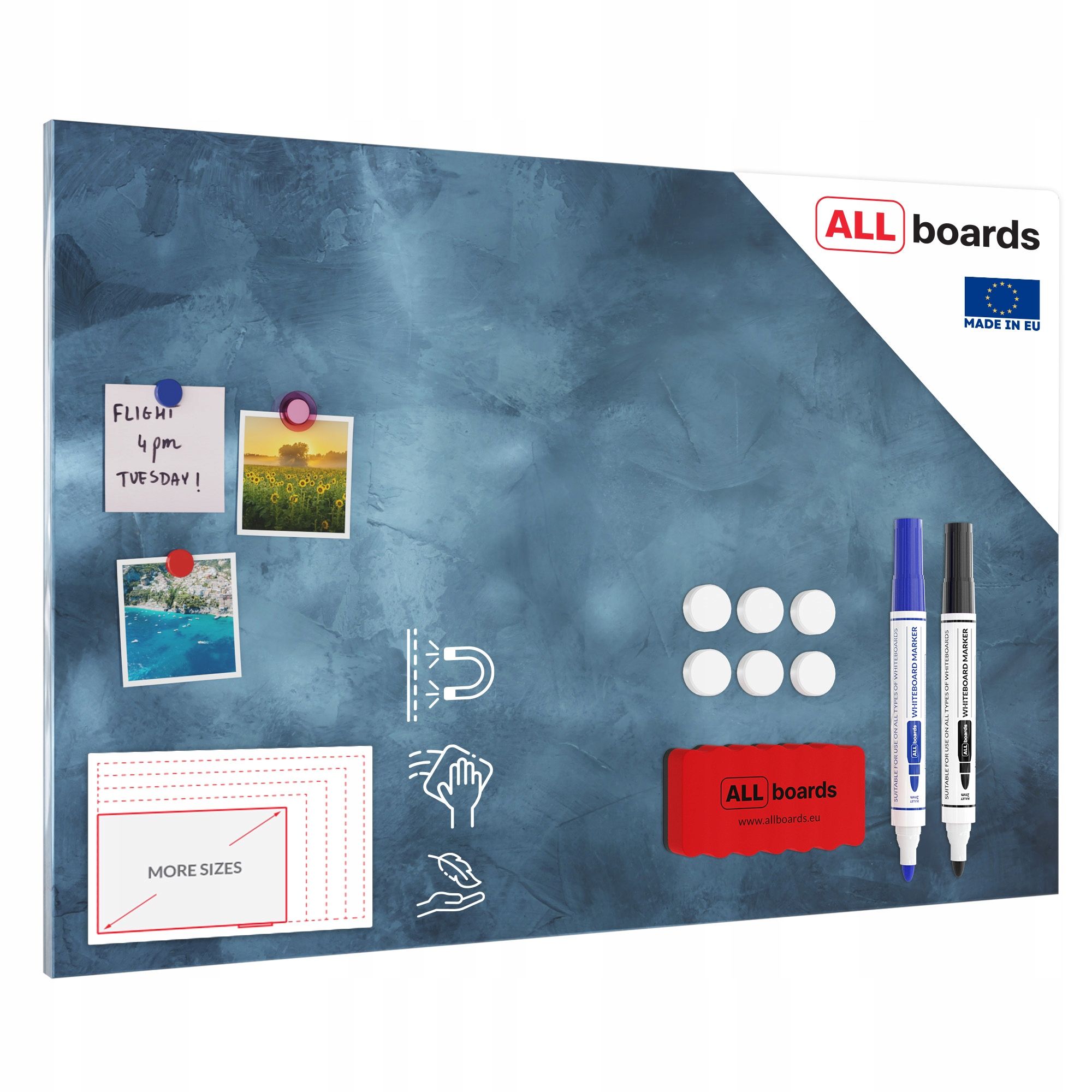  Dēlis magnētisks magnētiem metalboards, masīvkoka 90x60 cm + bezmaksas dāvanas