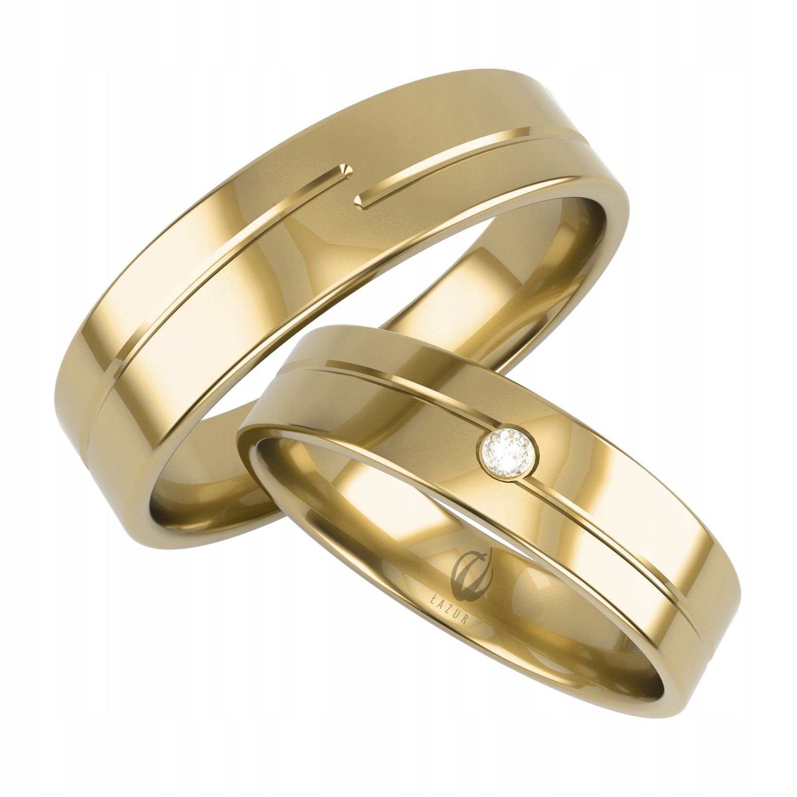  Golden eheringe mit herzmotiv pr.0,585 breite 5 mm