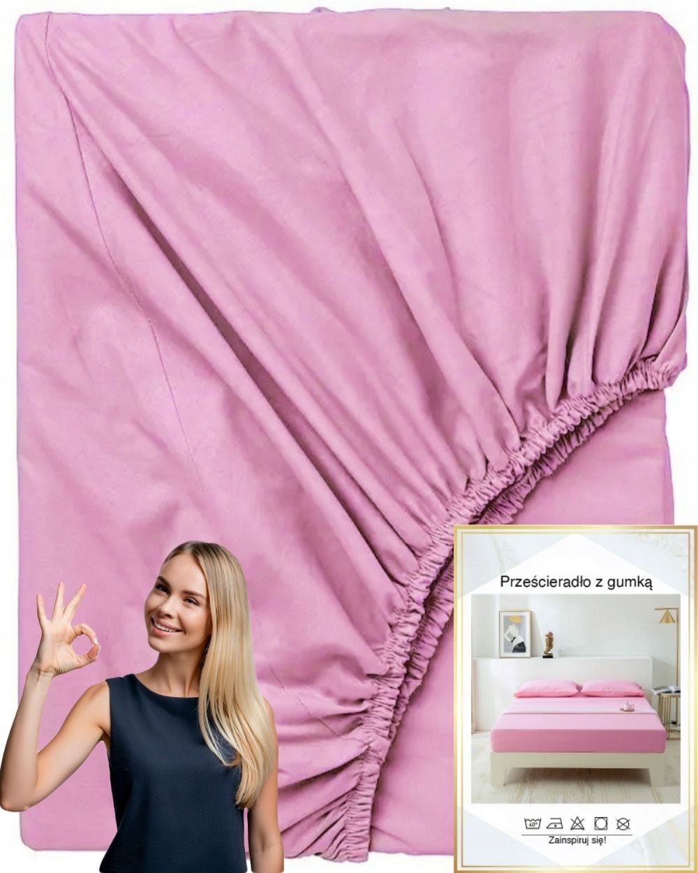  Puuvillane lina pehme kummiga premium 200x220 värvus pistaatsia