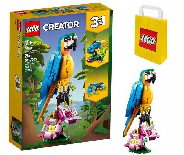  Bloky lego creator 31170 dzikie zvieratá ružový plameniak za darček taška