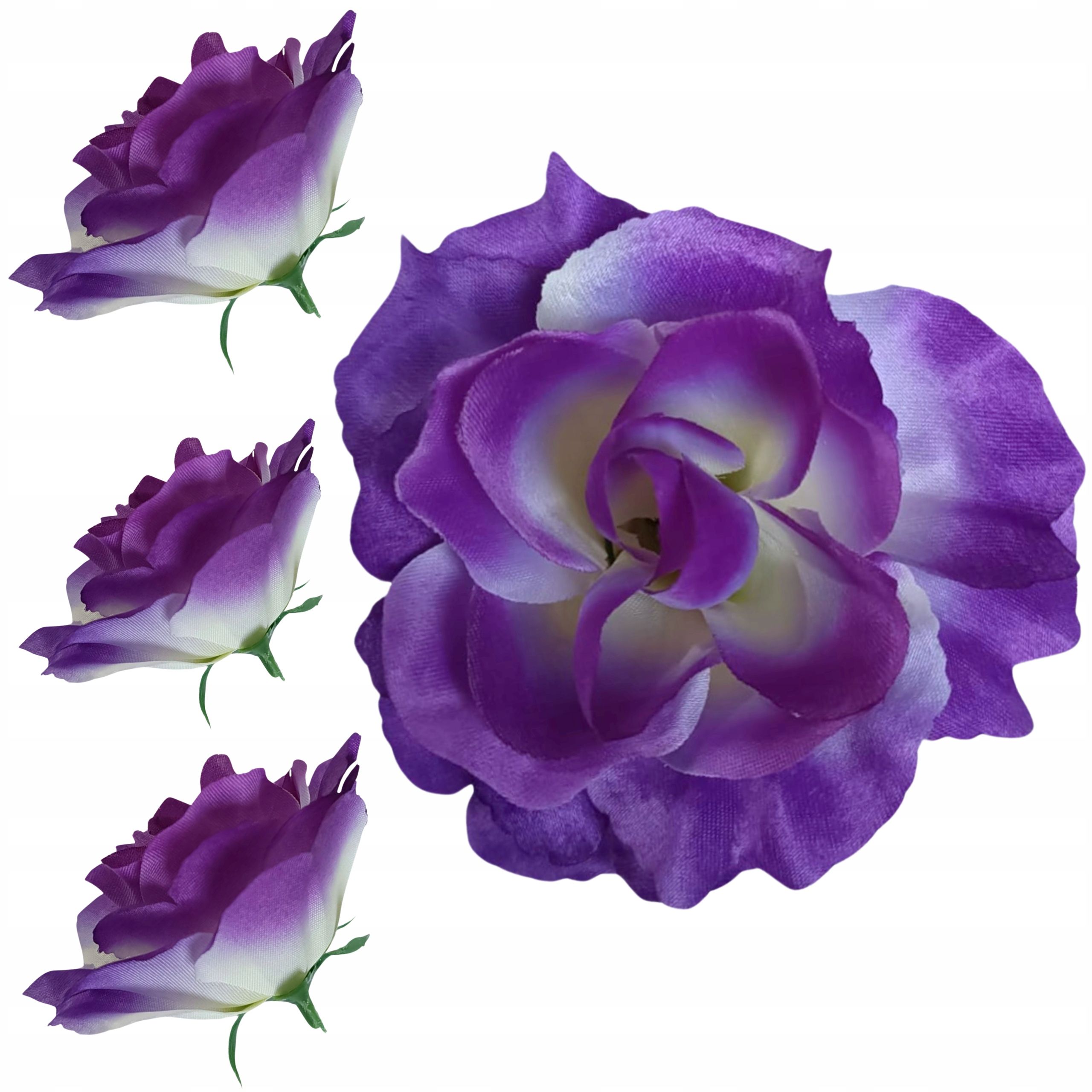  Roze mākslīgs lillā zieds rozes galva wyrobowa uz vainagu 12 datoriem.