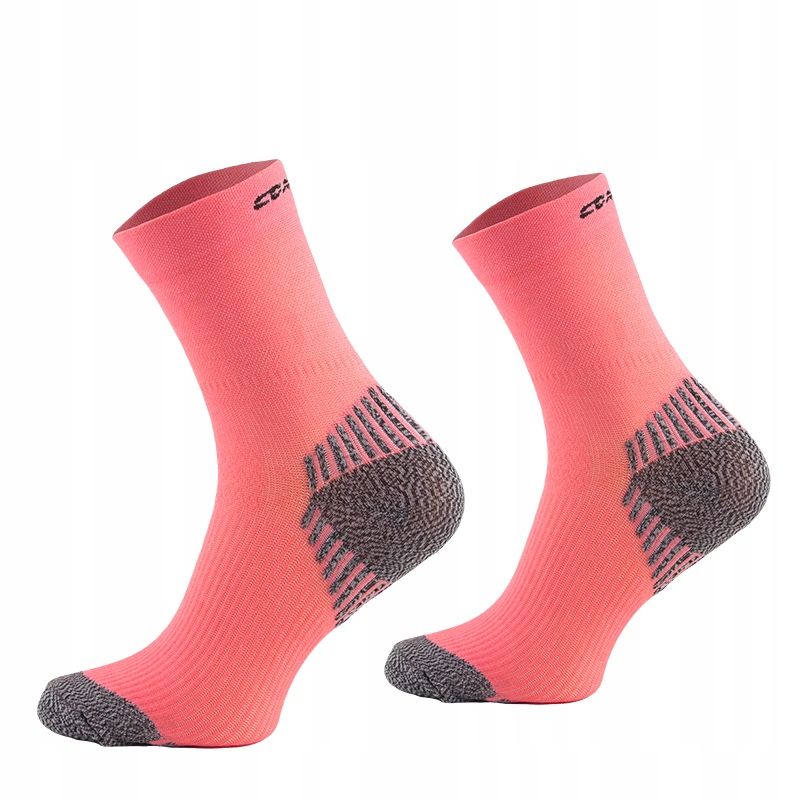  Socken compress running socks short comodo run6 neon orange farbe größe 43-46