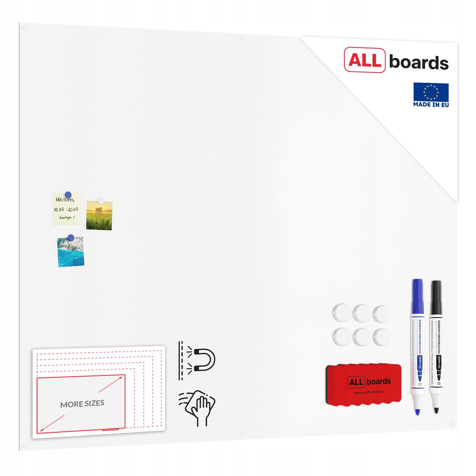  Trockenreinigungsbrett magnetisch slimboard rahmenlos 120x90 cm + kostenlose geschenke