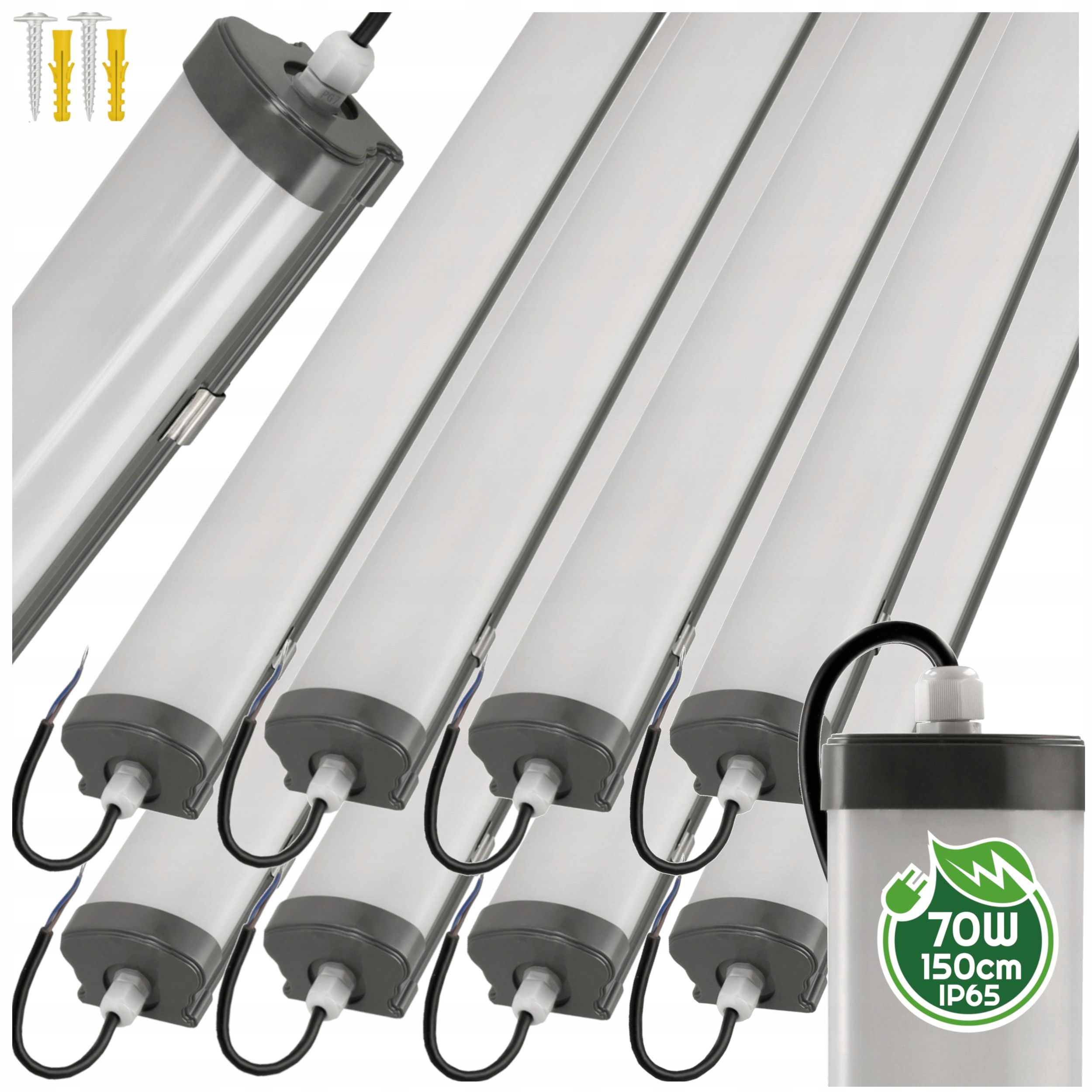  Led lempa 120cm hermetinė plokštė rėmas 36w ip65 garažui dirbtuvės 4500k