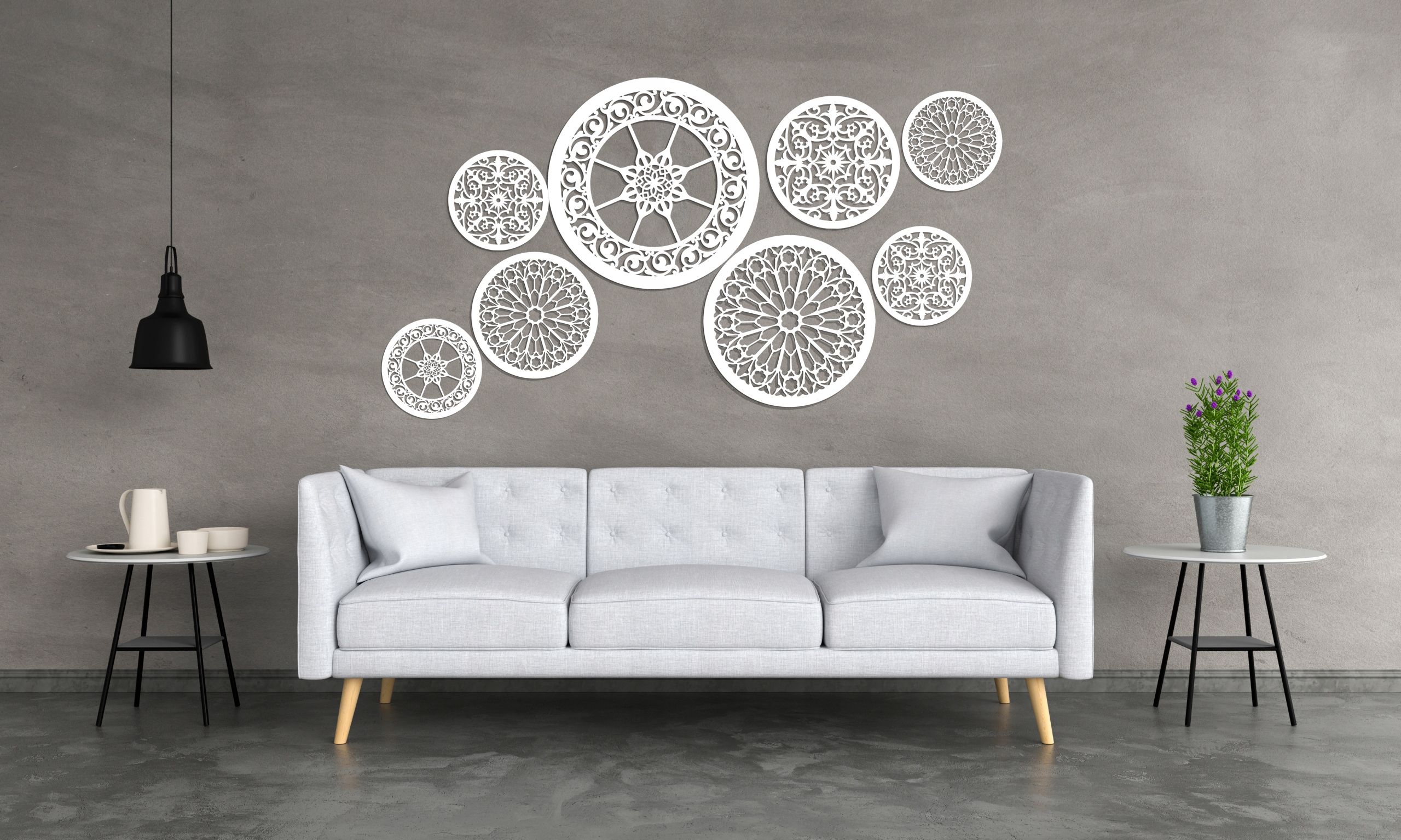  Plāksnes azurowe-ozdoba piestiprināms pie sienas 3 d, rozete, mandala
