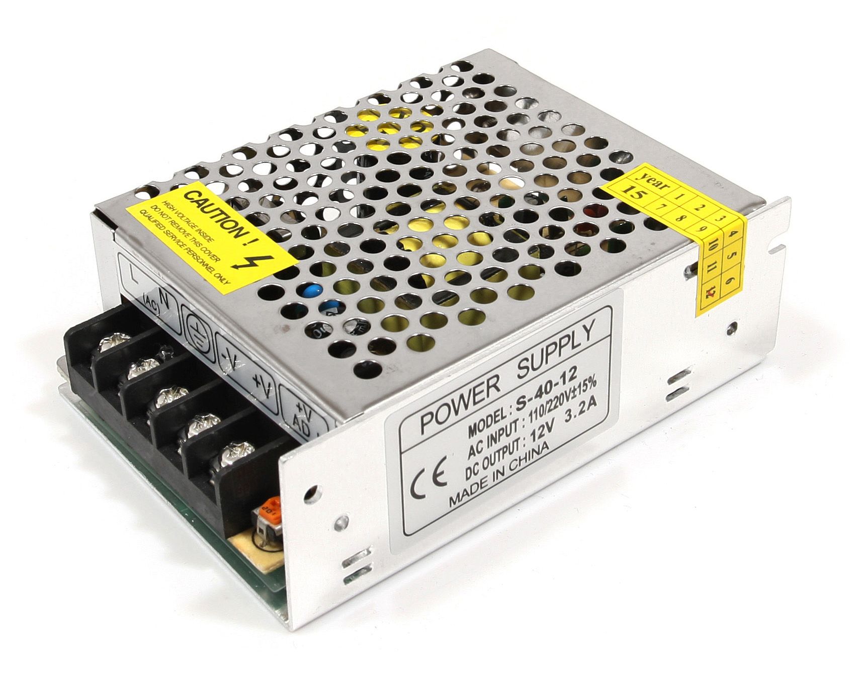  Maitinimo šaltinis 12v 120w 10a ip20 slim led juostoms, cctv