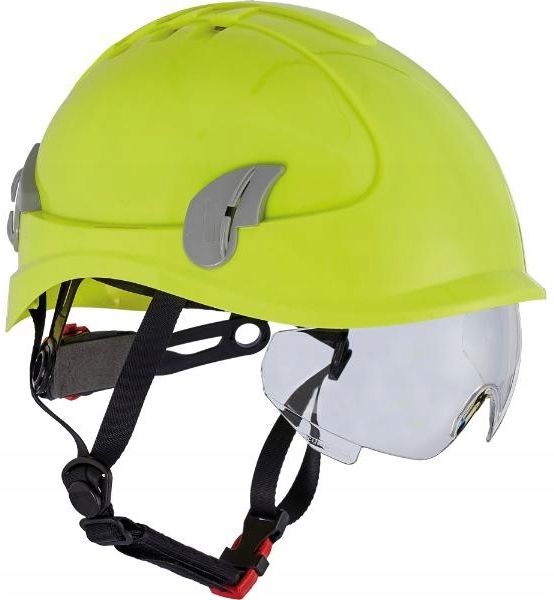  Šalmas apsauginis šalmas 6pkt. alpinworker akiniai geltonas