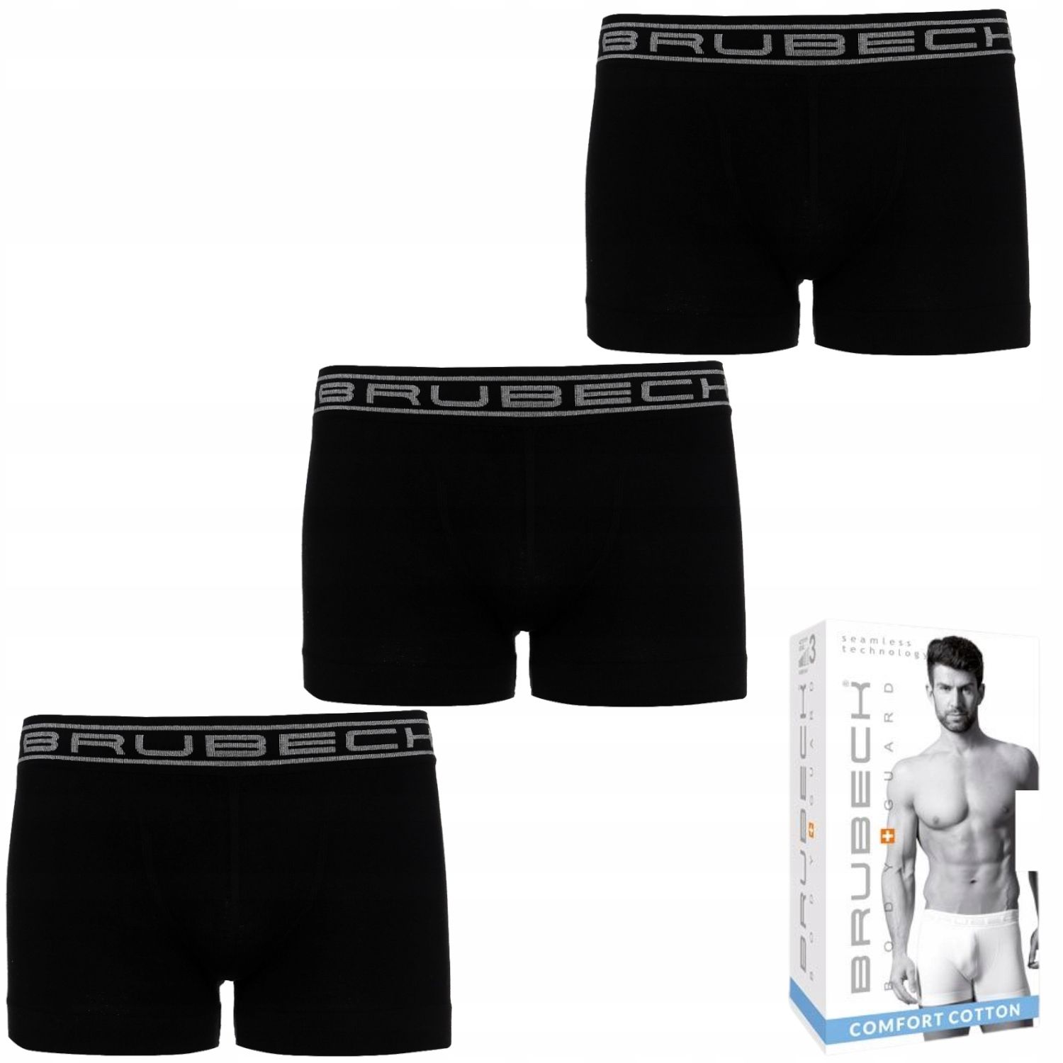  Brubeck pánské boxerky bavlna 3 ks. shortbox termoaktivní 3 barvy l