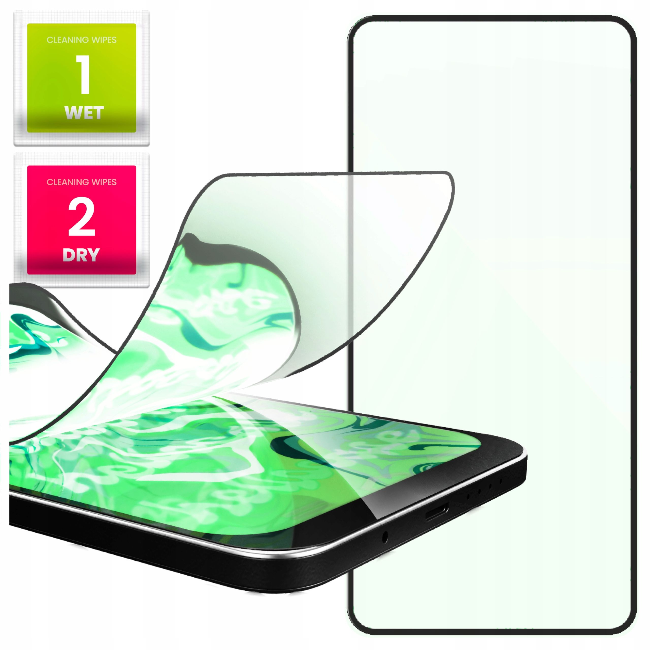  2 pcs. tempered glass - oppo reno 4 f / reno 4 lite / reno 4 se (full, 5d)