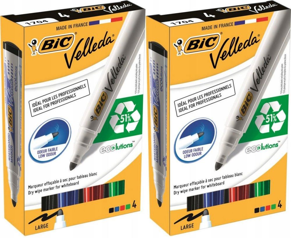  Bic marker na chemické čistenie dosiek 4 farby x2
