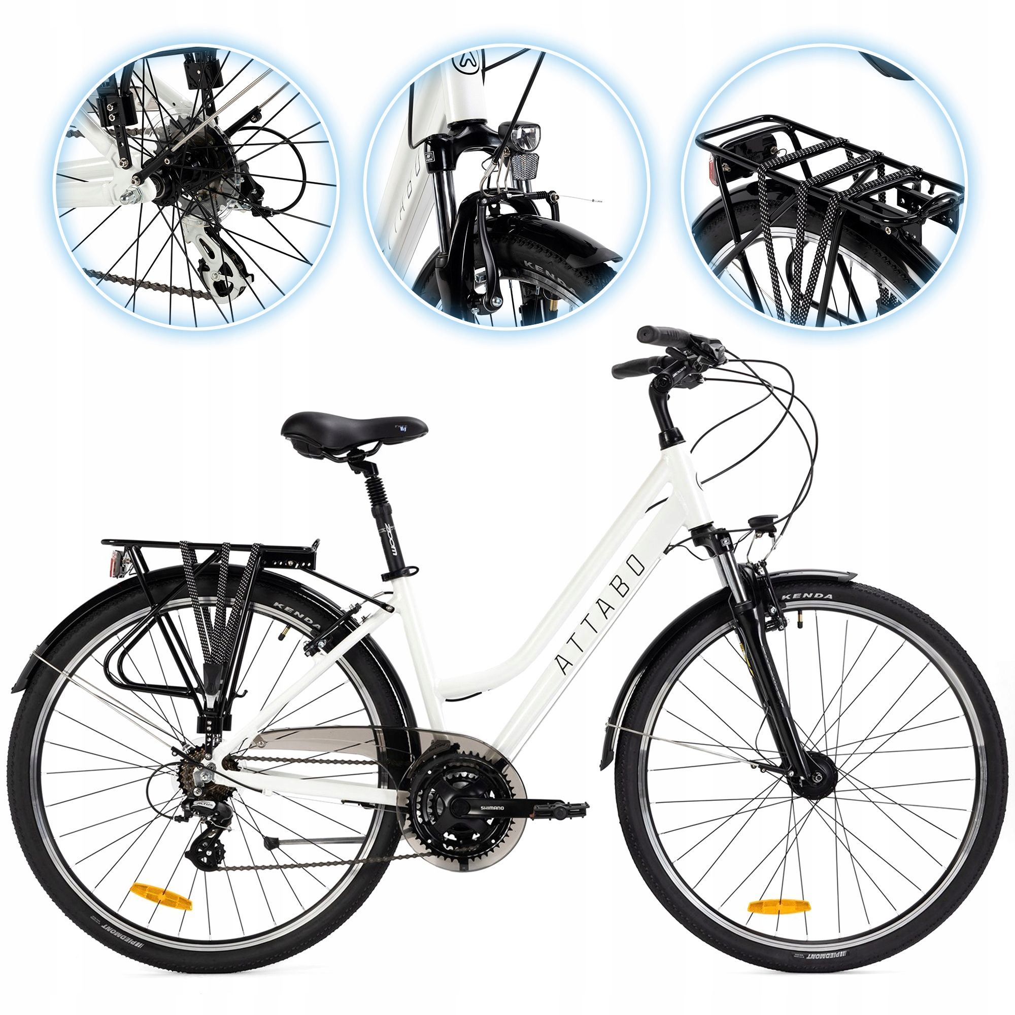  Dámské trekingové kolo attabo 19" shimano altus dynamo nexus suntour