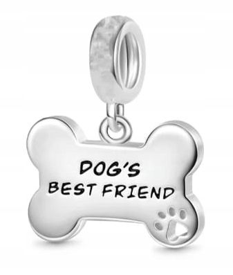  Md charms anhänger hündchen herz grau hund chihuahua steine | s925