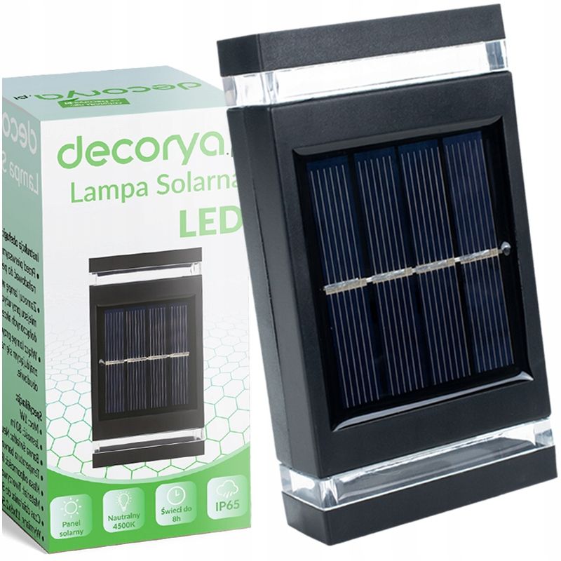  3x led lempa sieninis šviestuvas su saulės baterija juodas išorinis jutiklis sutemų viršus apačia