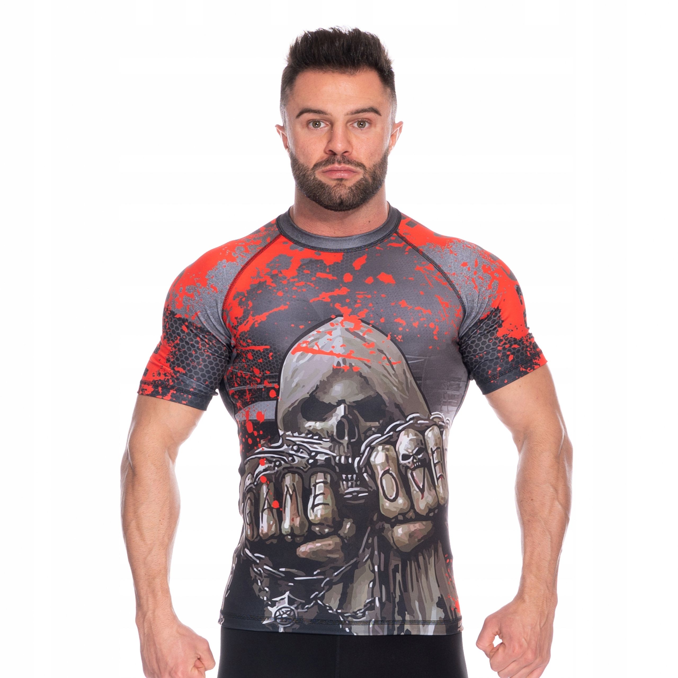  Treniņu t-krekli izsargs mma īsas piedurknes inde red