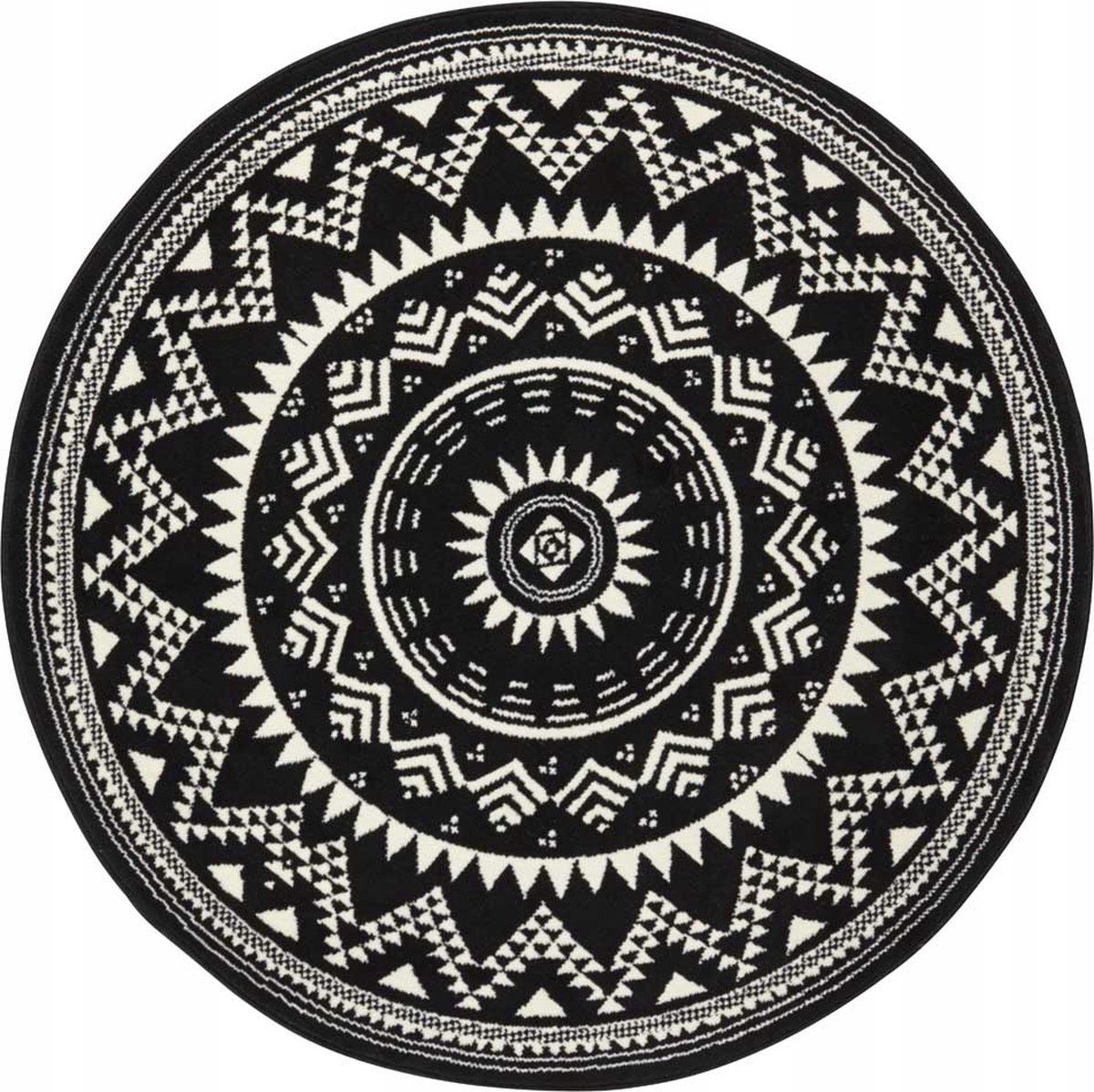  Round carpet for the living room 140cm , soft italian ,green creamy pattern mandala