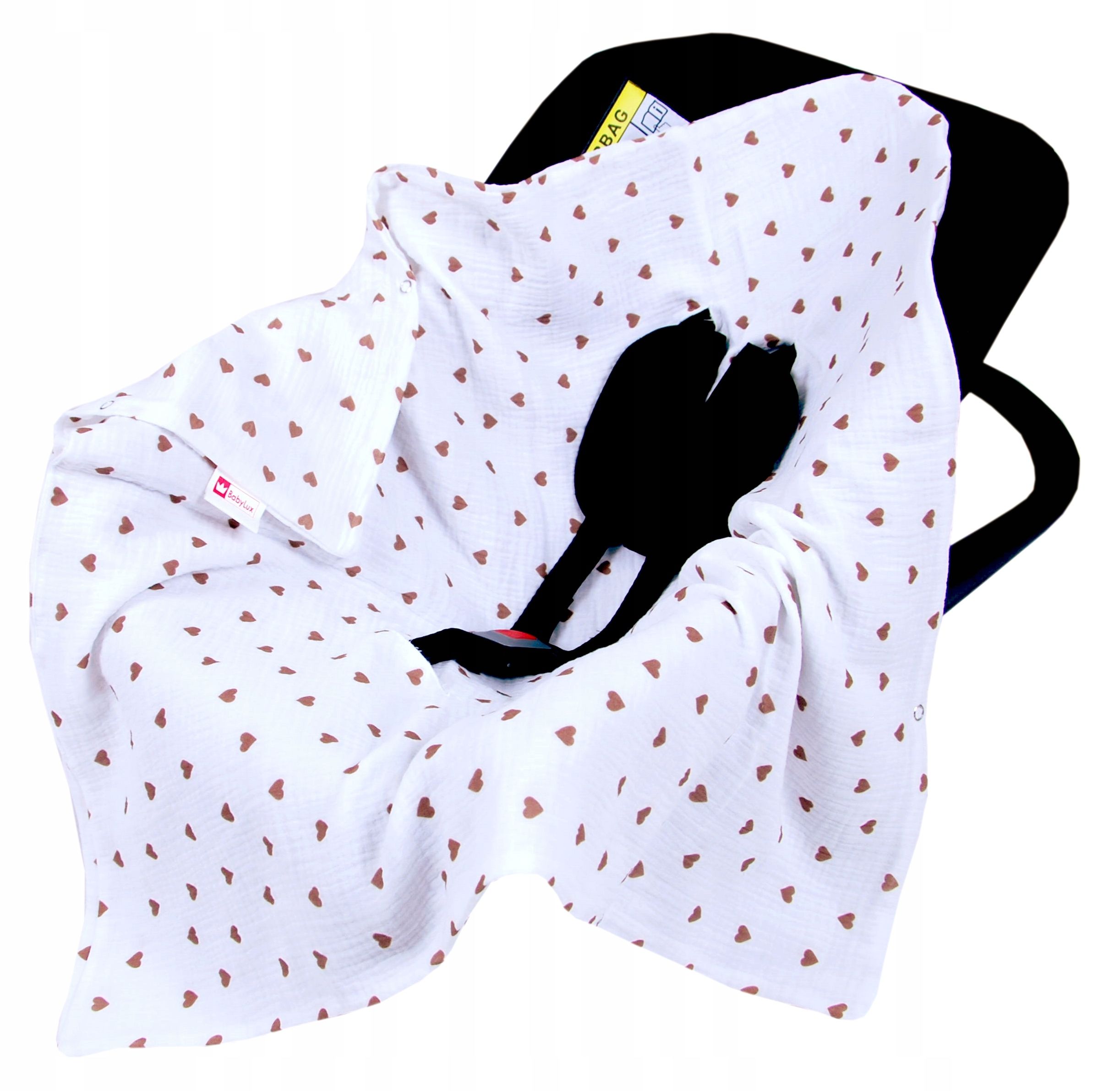  Babylux zakryté prikrývka prikryť pre autosedacku pre dopravcu mušelín muslin