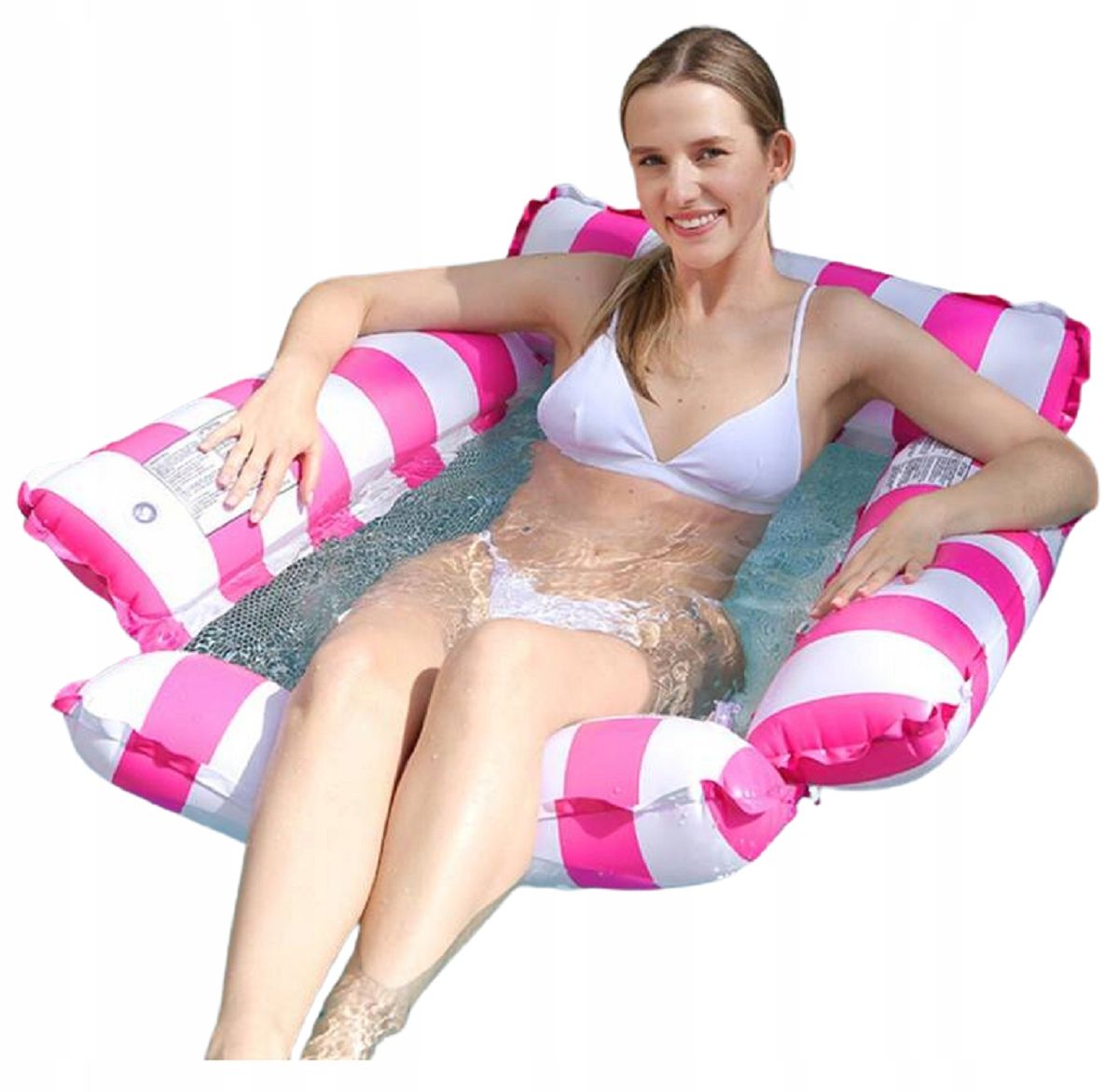  Schlauchboot mit lenkrad schwimmkreis 66cm aufblasbar schwimmkreis rosa