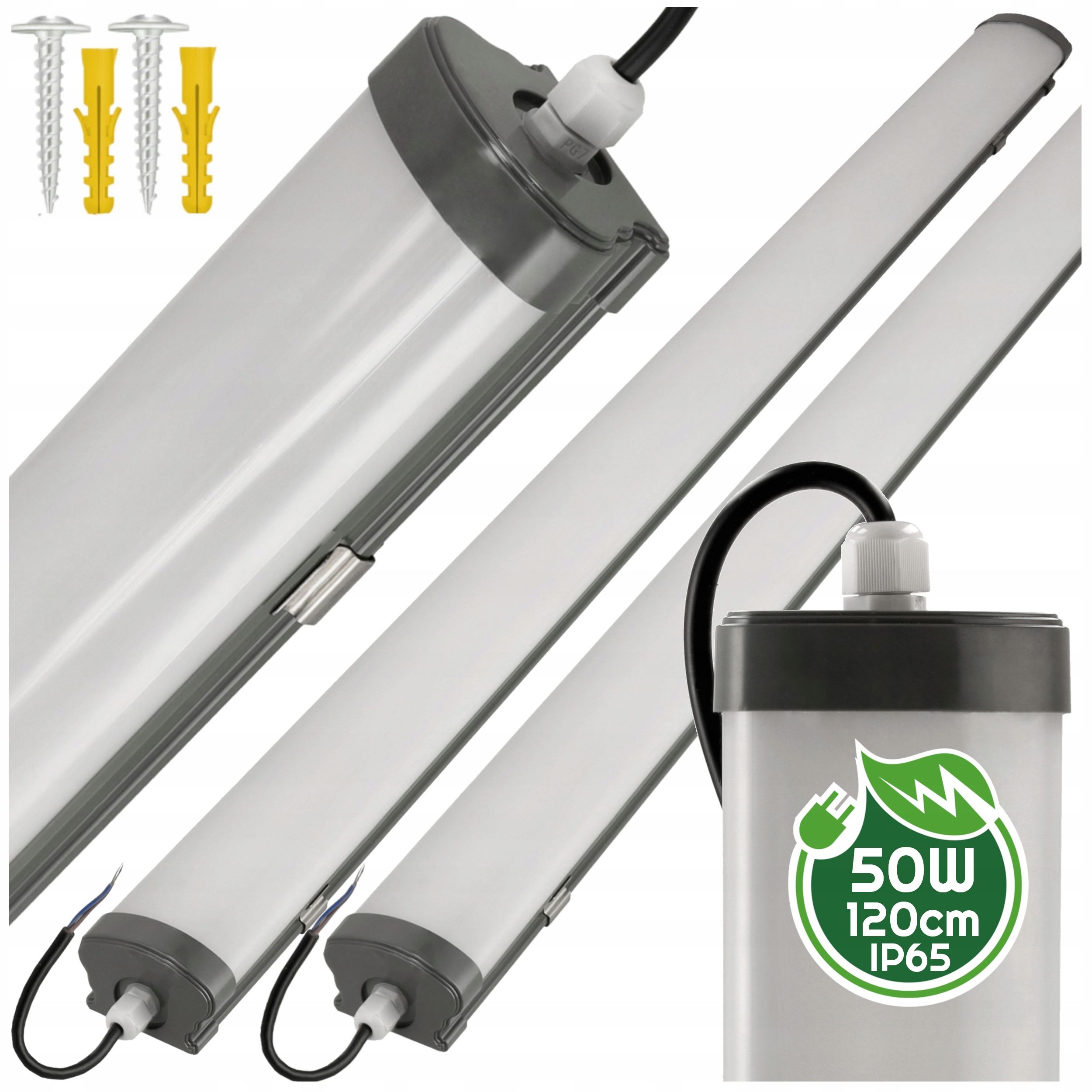  Led lempa 120cm hermetinė plokštė rėmas 36w ip65 garažui dirbtuvės 4500k