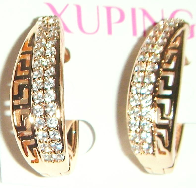  Náušnice ženský chirurgická oceľ nehrdzavejúci lekársky zlato 18k 1,7cm\0,8mm