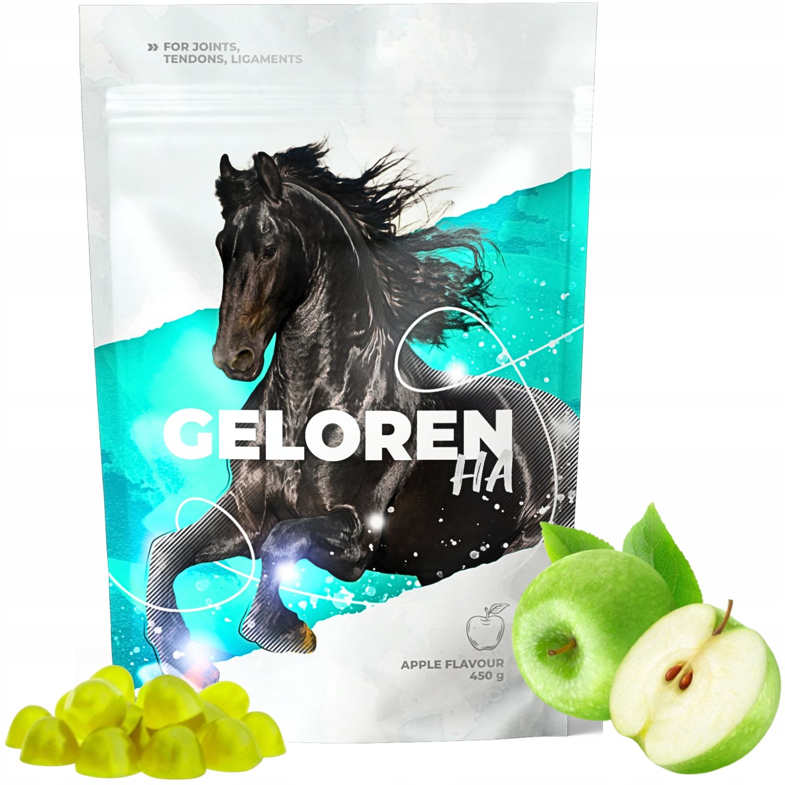  Geloren horse ha jablko pro koně gummy kolagen 2 x (60 ks., 450g) j2sp53a