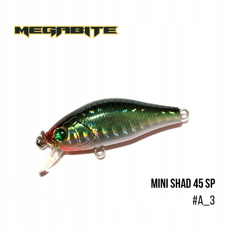  Vobleris megabite mini shad 45 sp. krāsu #6 (45 mm, 4.3g, 0,5 m)
