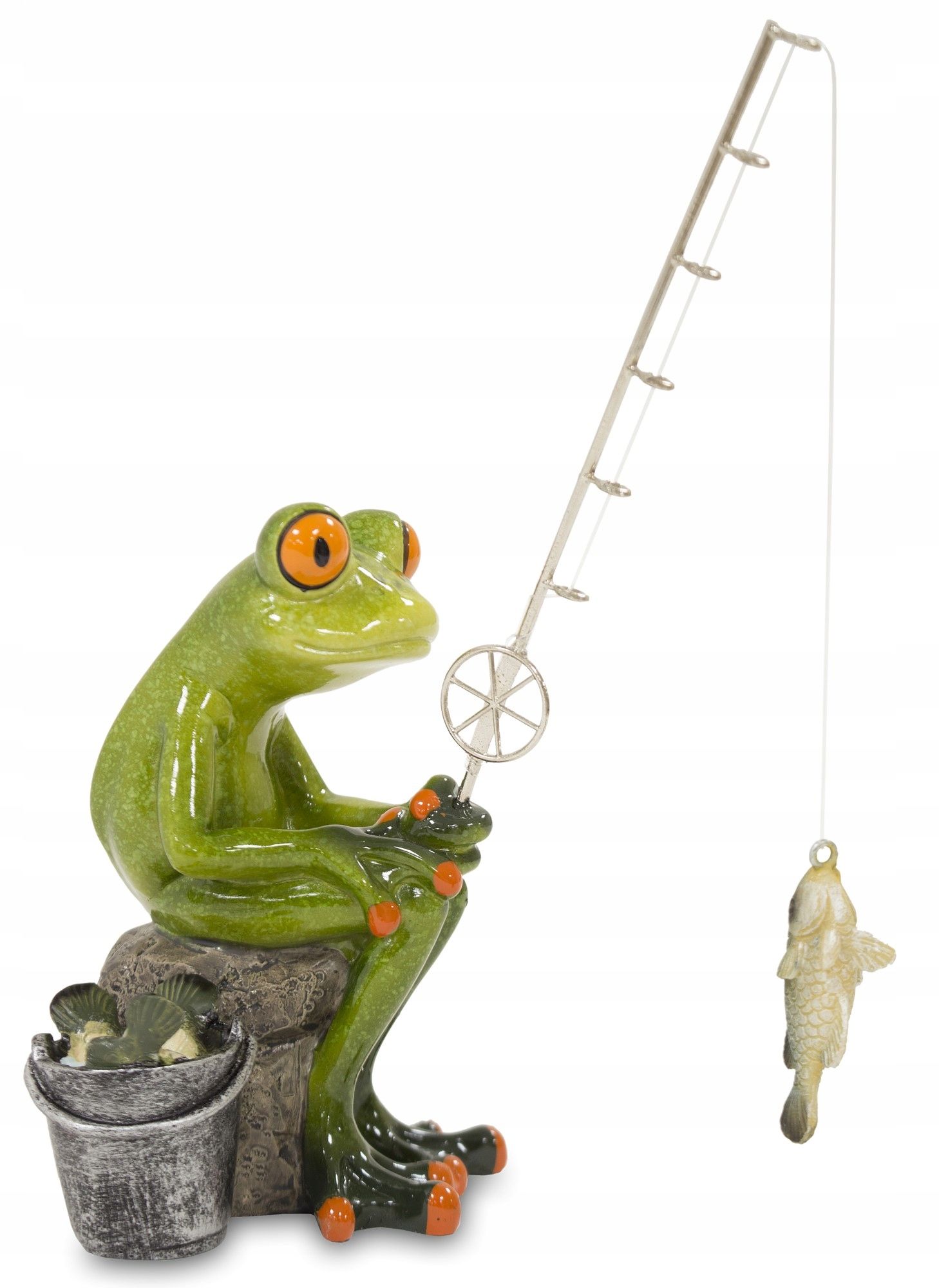  Figur frosch frosch auf rybach angler fischer geschenk
