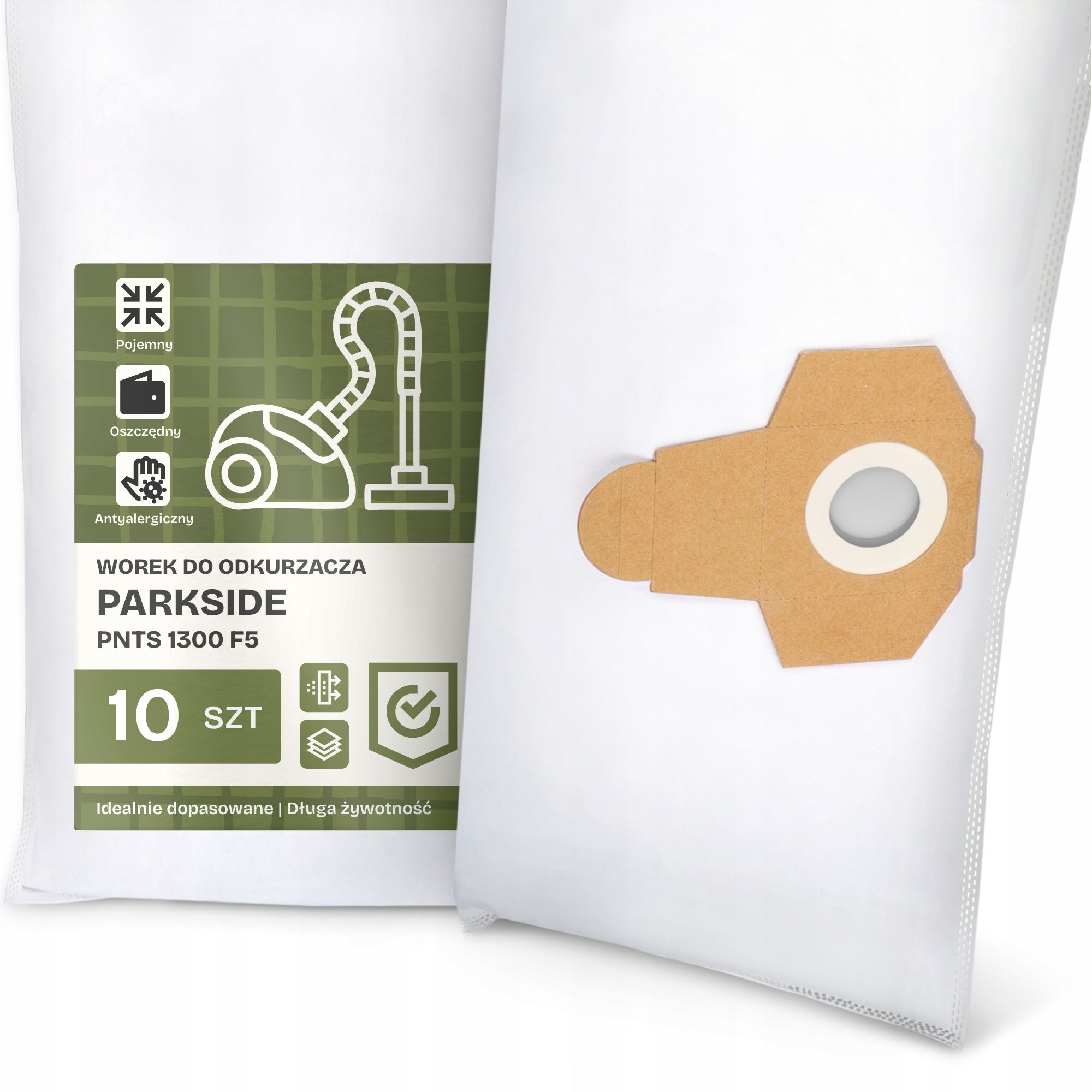  2x bag for a vacuum cleaner parkside pnts 1300 f5 synthetic textiles bags g9
