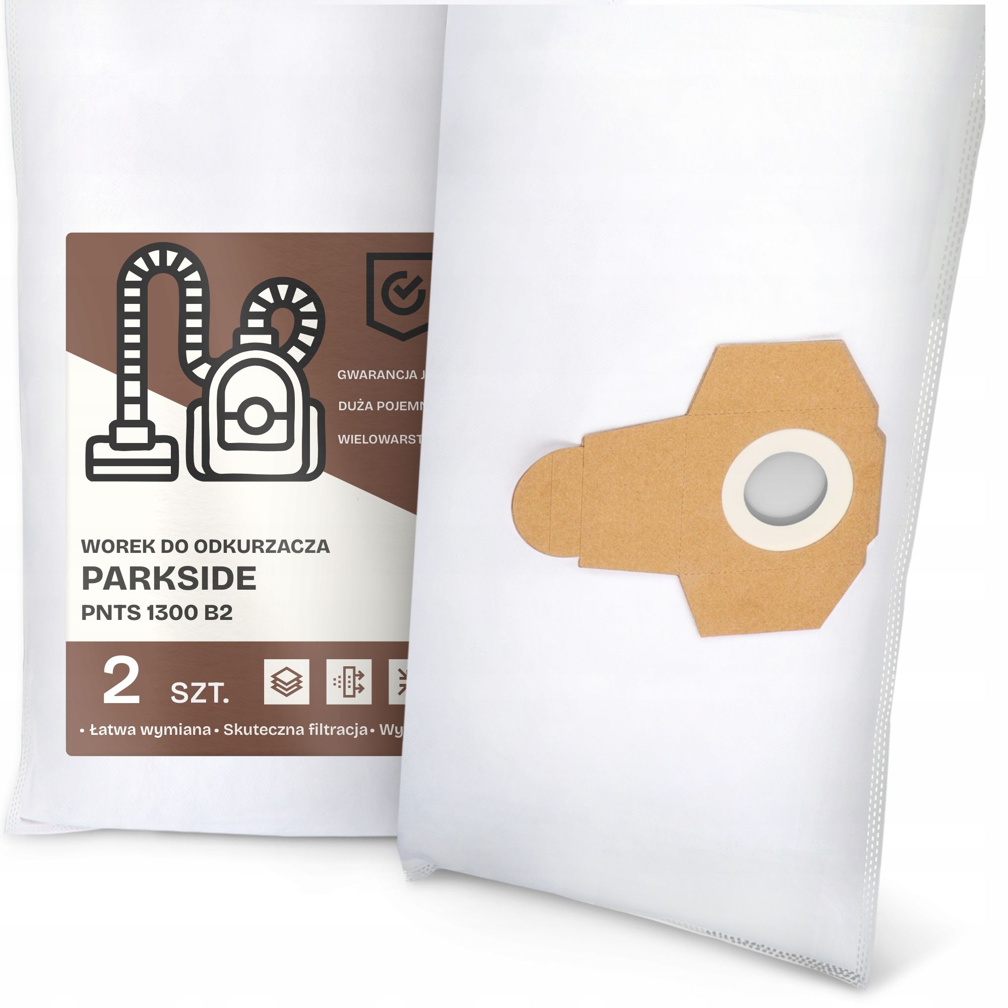  2x bag for a vacuum cleaner parkside pnts 1300 b2 synthetic textiles bags g9