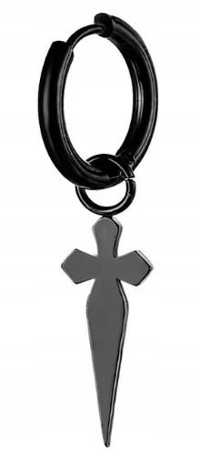  Náušnice do ucha huggie tyč jednoduchý gothic punk ocel