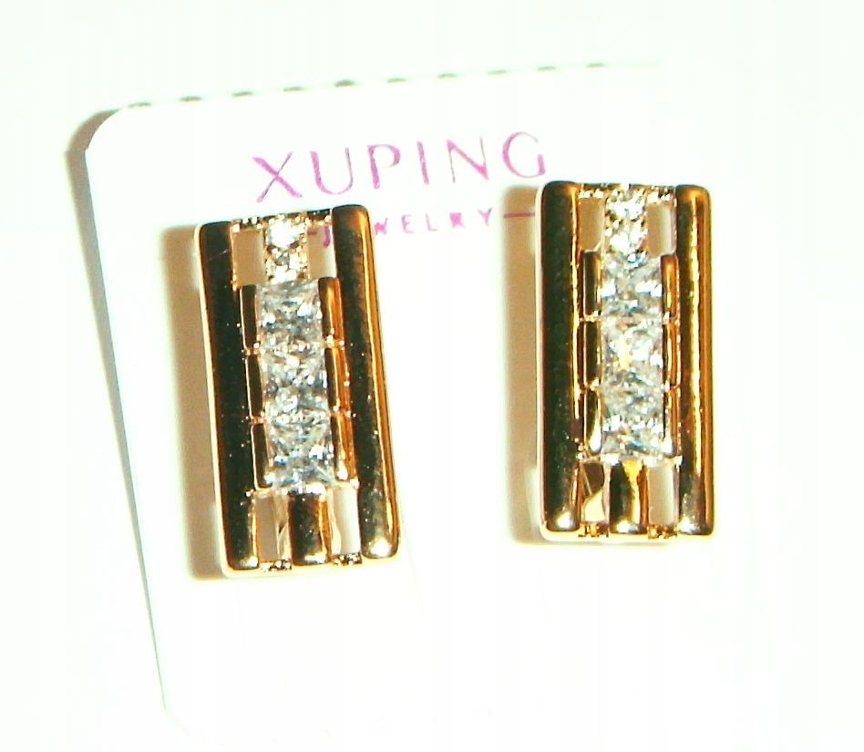  Náušnice ženský chirurgická oceľ nehrdzavejúci lekársky zlato 18k 1,7cm\0,8mm