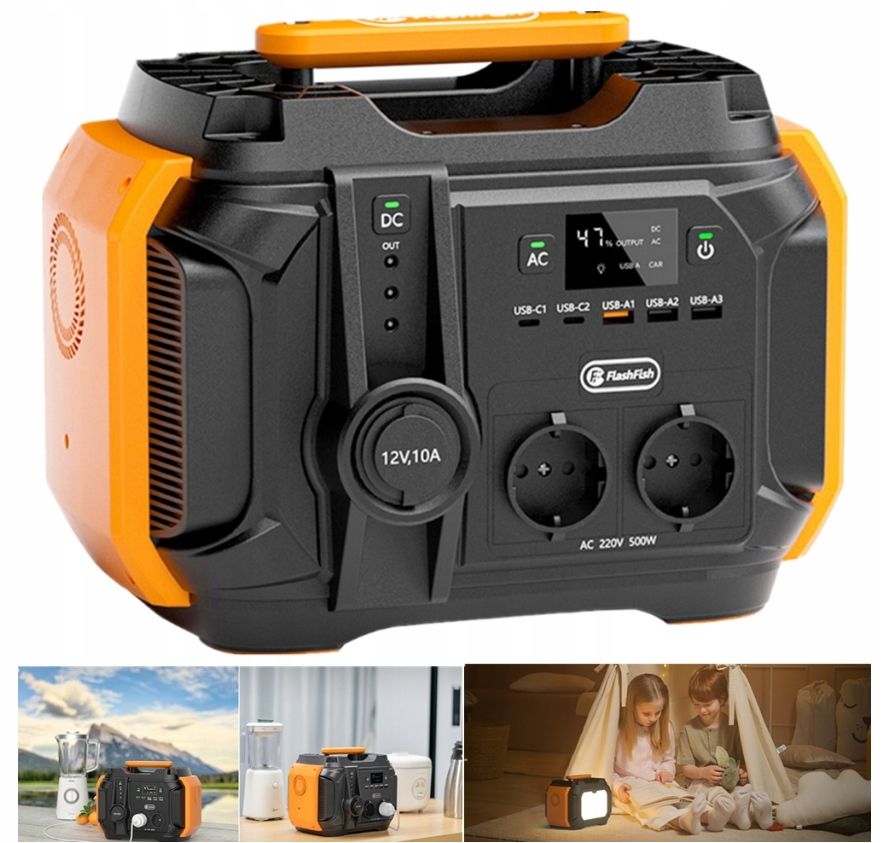  Prenosný zastaviť napájací zdroj flashfish p63 500w 520wh cpap