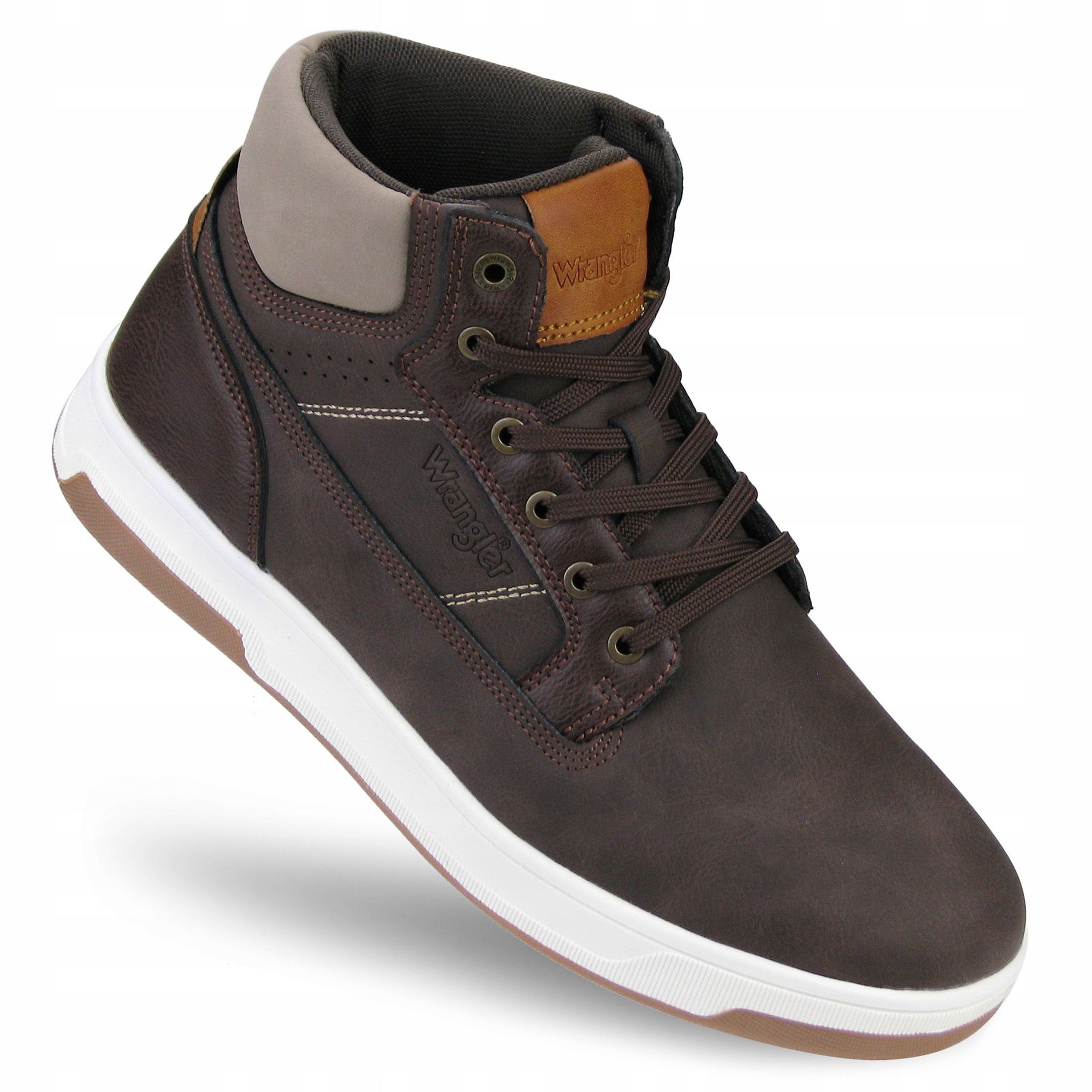  Herrenschuhe wrangler hoch turnschuhe schuhe über dem knochen denver grau 44