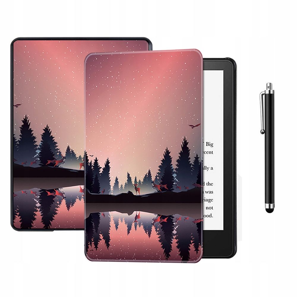  Smart dėklas cover grafika į kindle 11 6" 2022 / 2024 + tušinukas