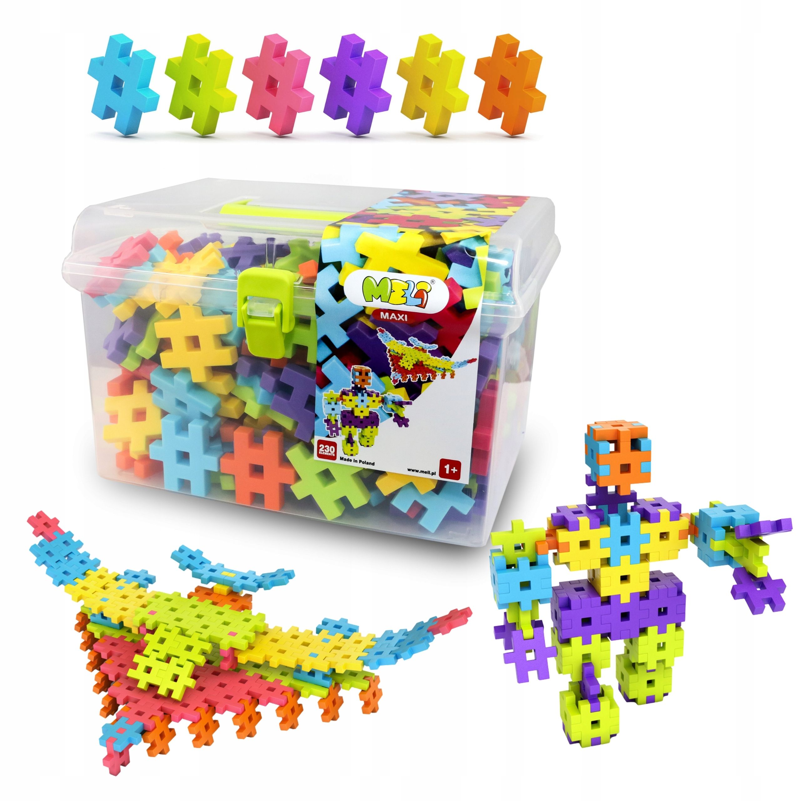  Strukturwaffelblöcke meli maxi pink 100 el rosa 3d-puzzle xxl waffeln