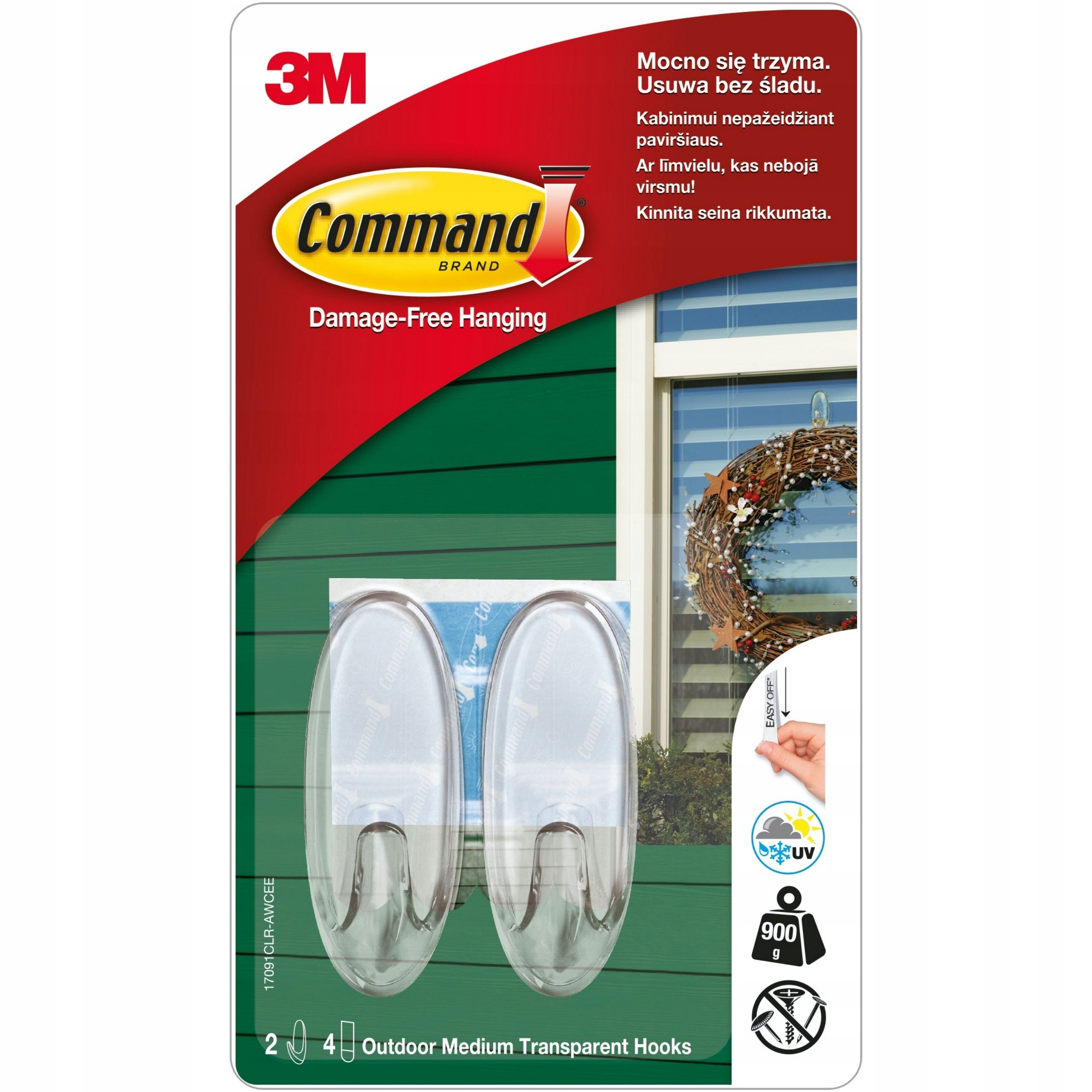  Komanda 3m didelis skaidrus kabliukas 1 vnt. 17093