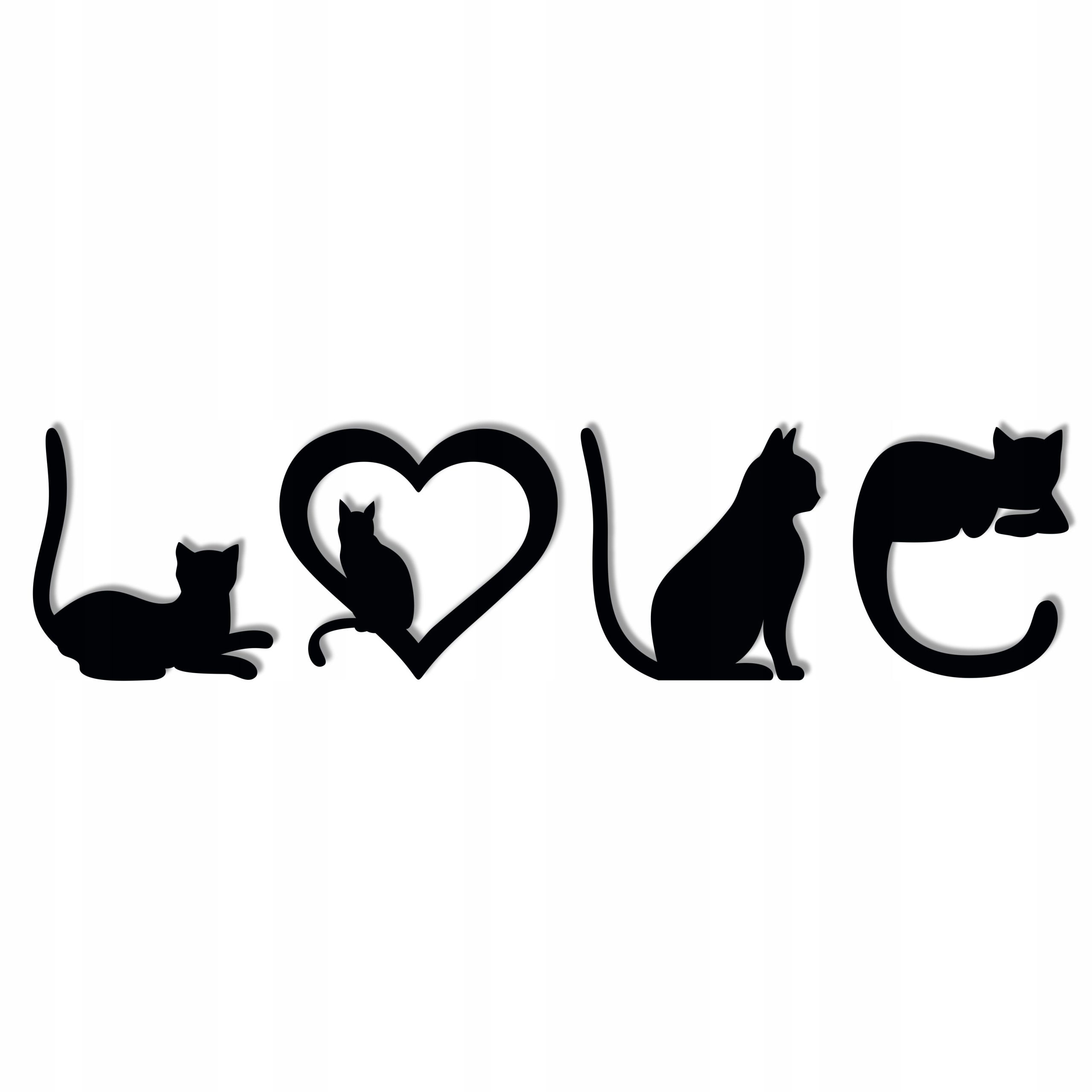  Love cat 100 cm sienu apdare piezīme mīlu uz kaķis priekš kociarza
