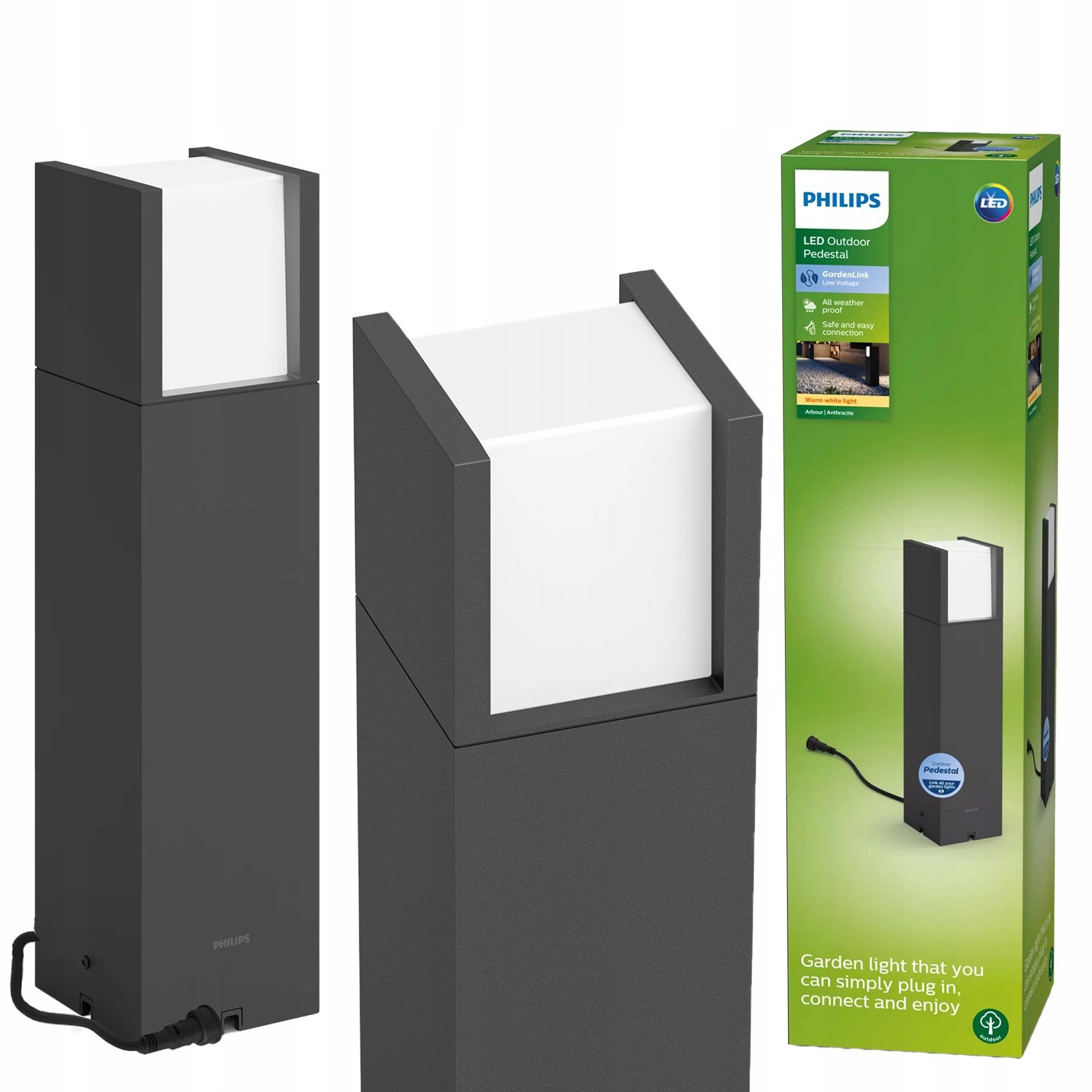  Sodo lempa išorinis stulpelis 96cm led 12w 1200lm 4000k ip44 philips