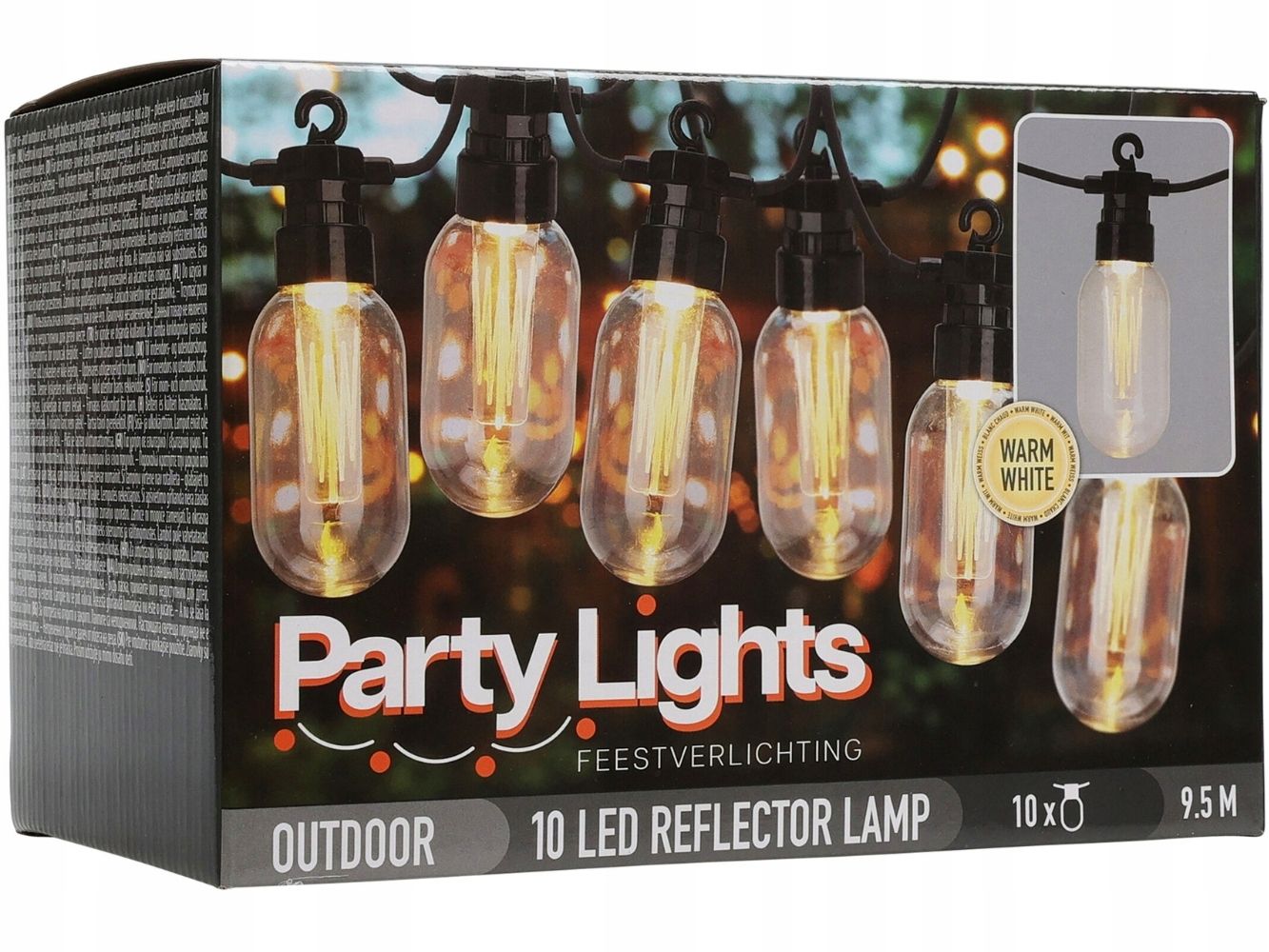  Aed päikesepärjad hämarikuanduriga 10 lambipirnid led - 180 cm