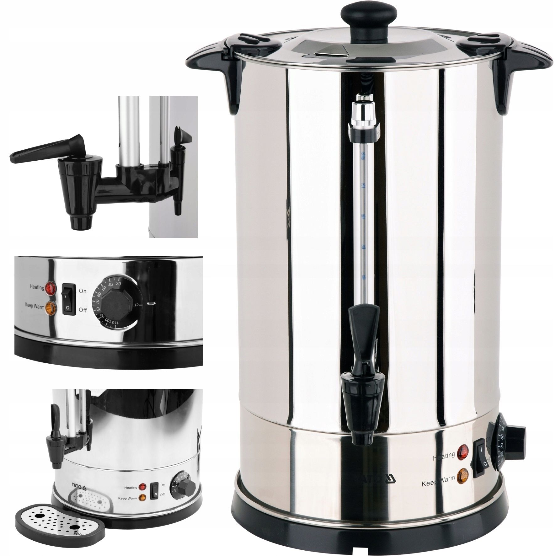  Yg-04316 wasserkocher boiler 12l heizgerät 2500w 220-240v yato gastro