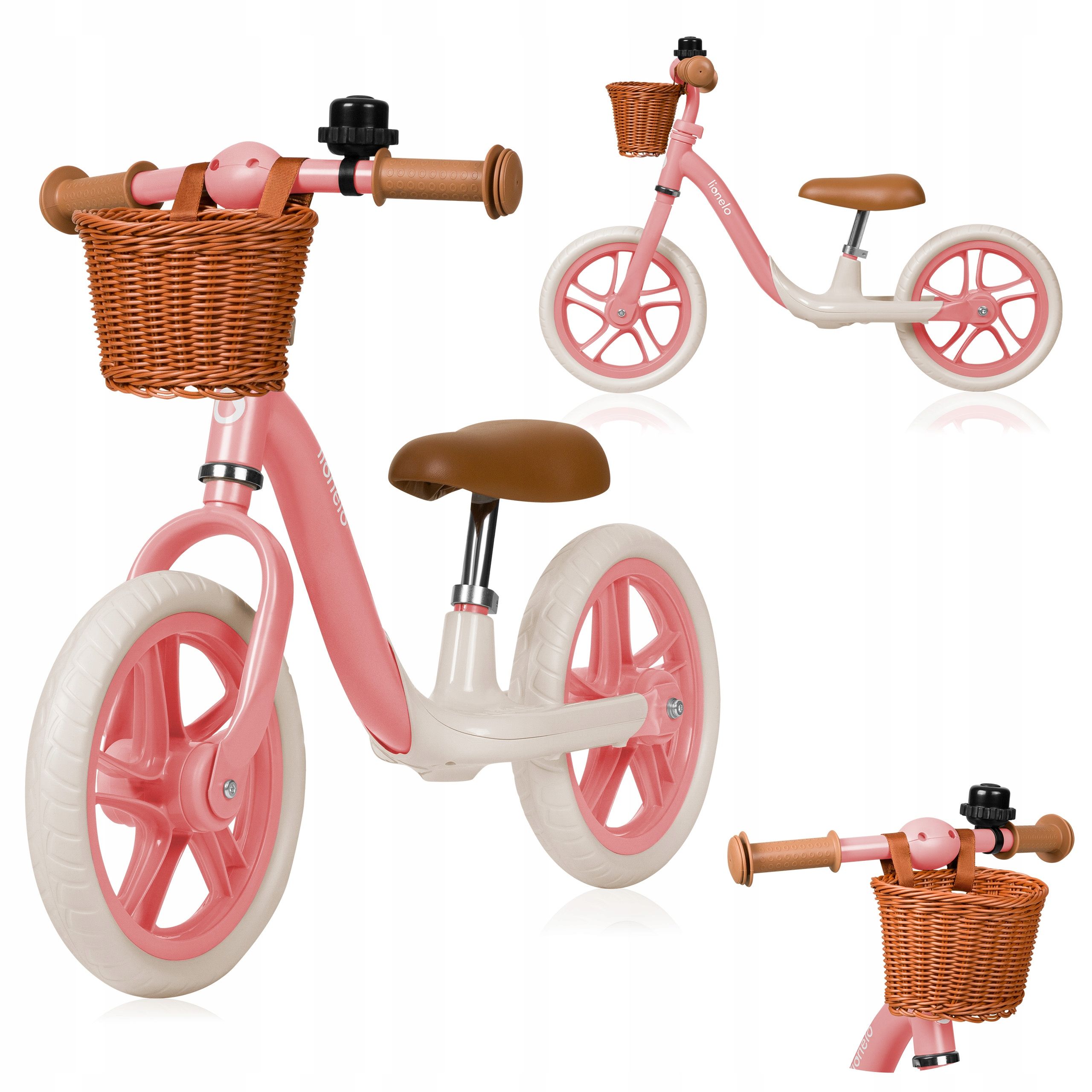  Lionelo balance bike maintenance-free wheels adjustable alex + pink rose