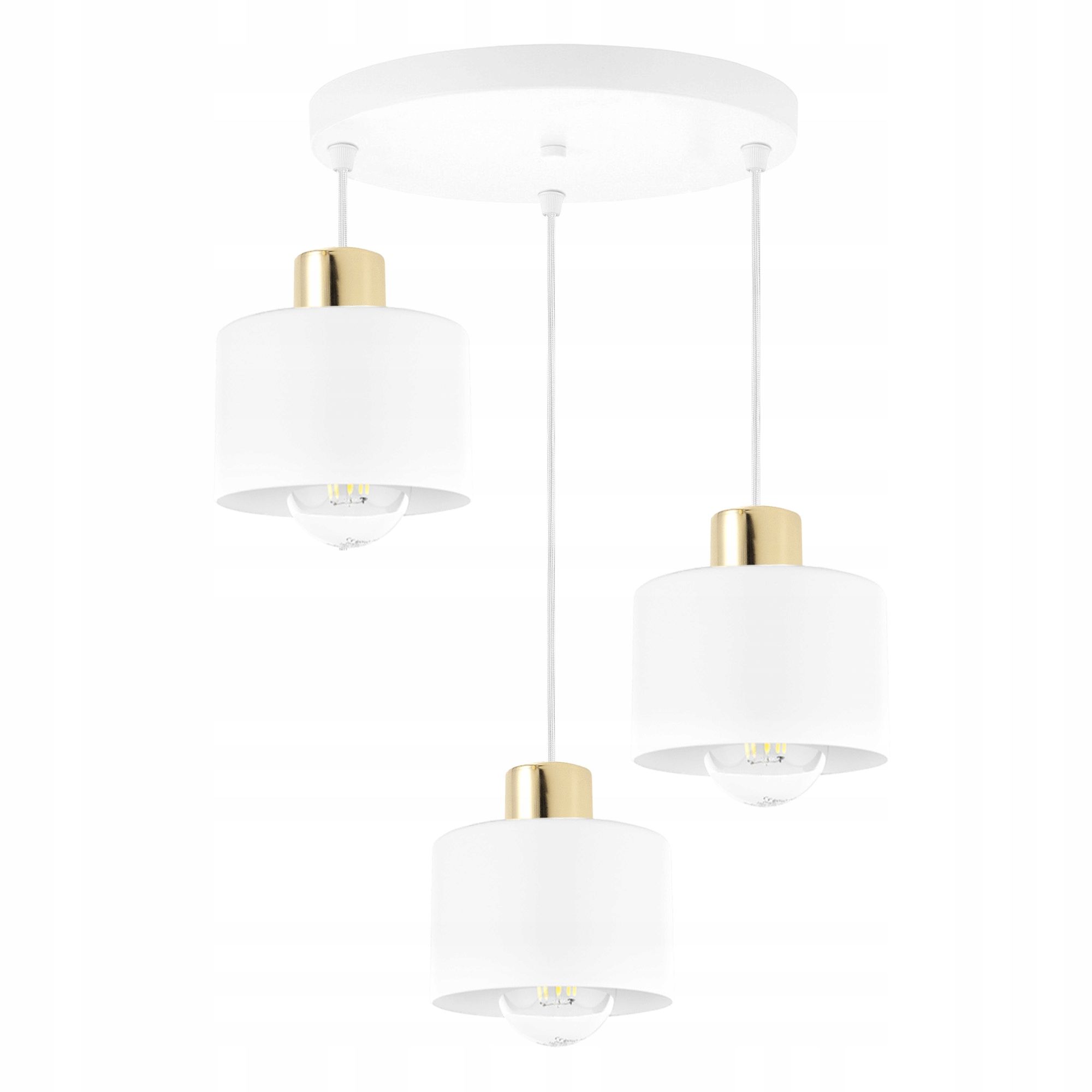  Ceiling lamp hanging lamp golden white modern 3x e27 for the living room